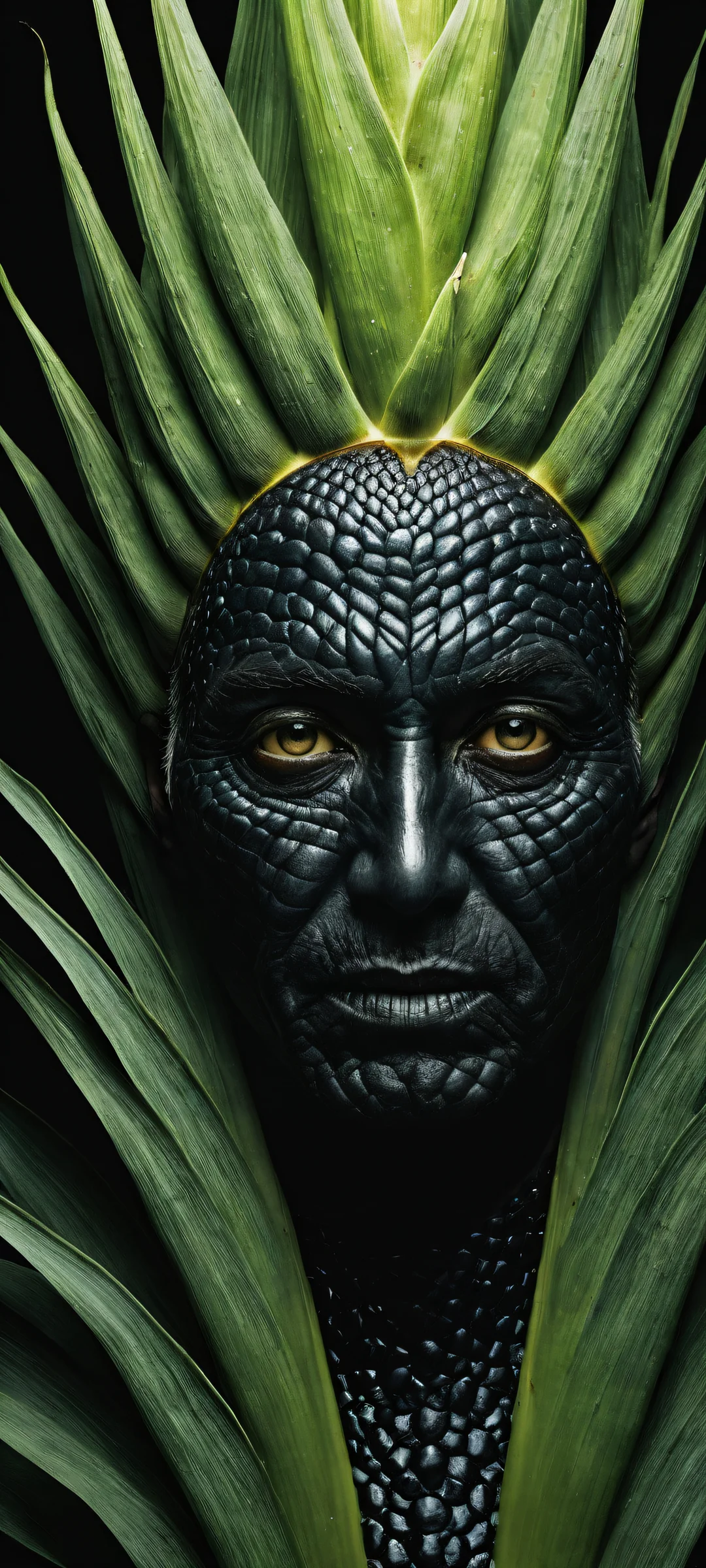 iPhone/Android wallpaper featuring Manmosu Marimos artwork with intricate details of corn kuten and aquatic life forms, perfectly optimized for home screens.