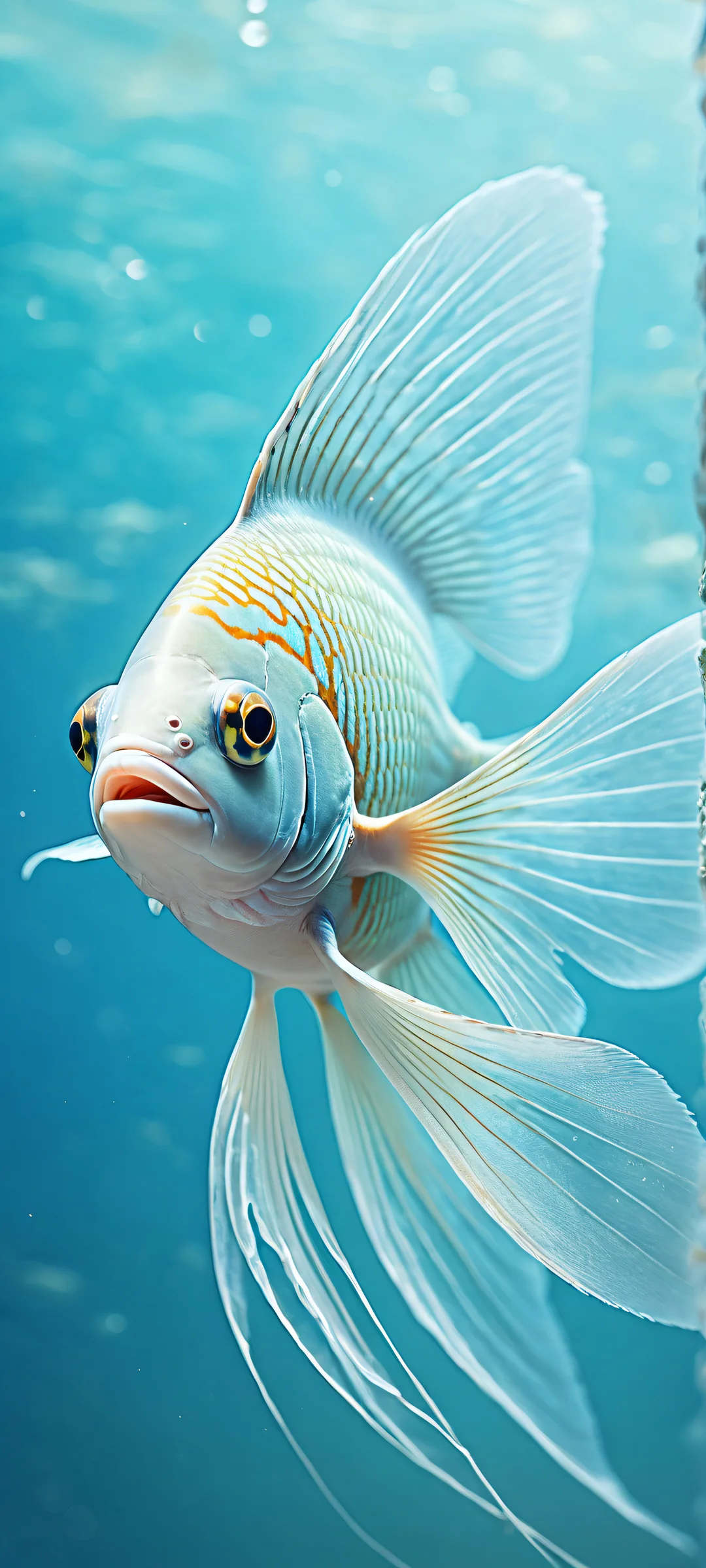 Delicate fish in a vast oceanic void, iPhone と Android のホーム画面に完全に最適化.