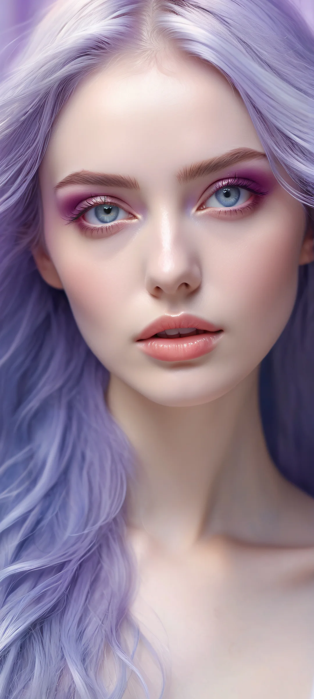 A lone female figure with insane micro-details and ethereal lighting on iPhone/Android devices.