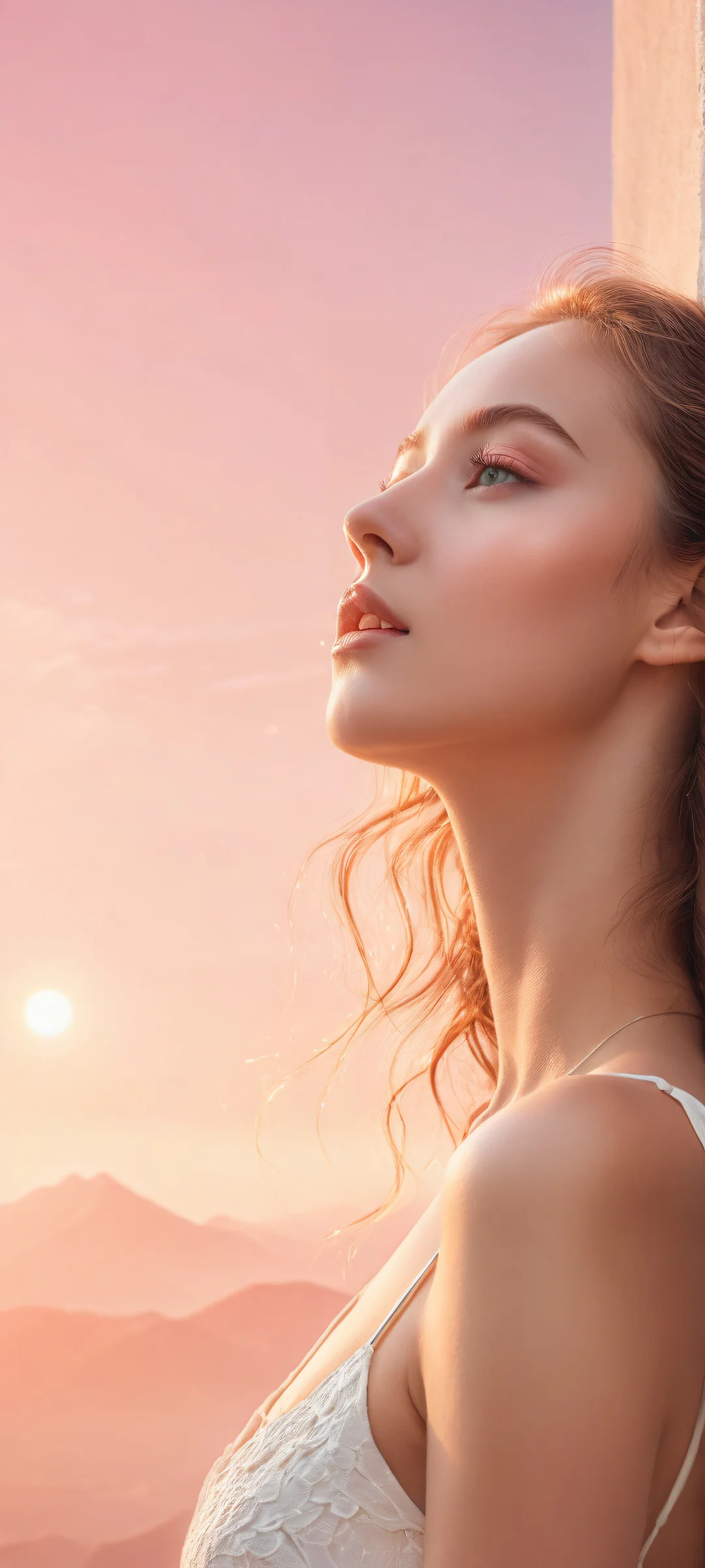 iPhone and Android users alike will be mesmerized by the stunning portrait artwork of a girl against a vast, empty void on their home screen.