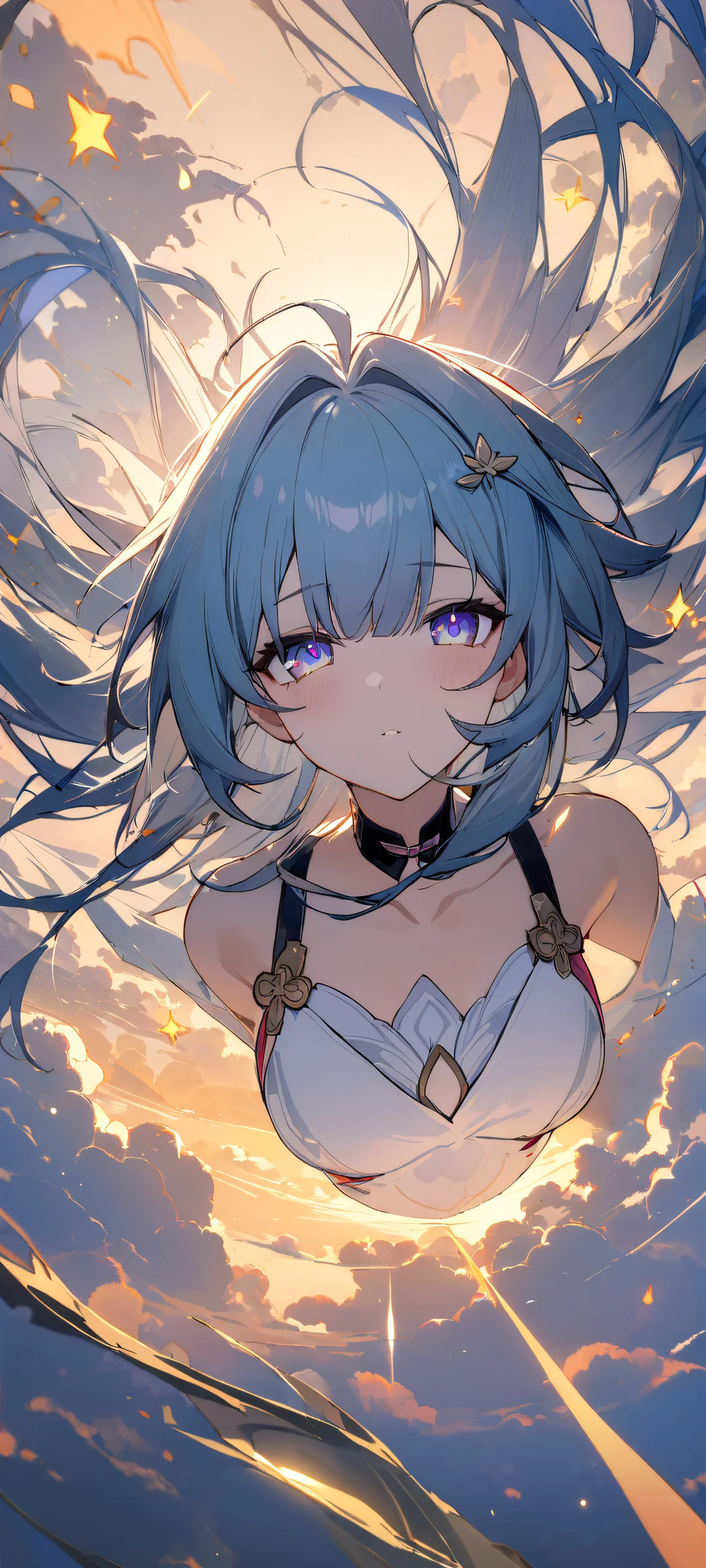 A stunning portrait of a girl from Honkai: Star Rail, gazing directly at the viewer. Perfectly optimized for iPhone and Android home screens.
