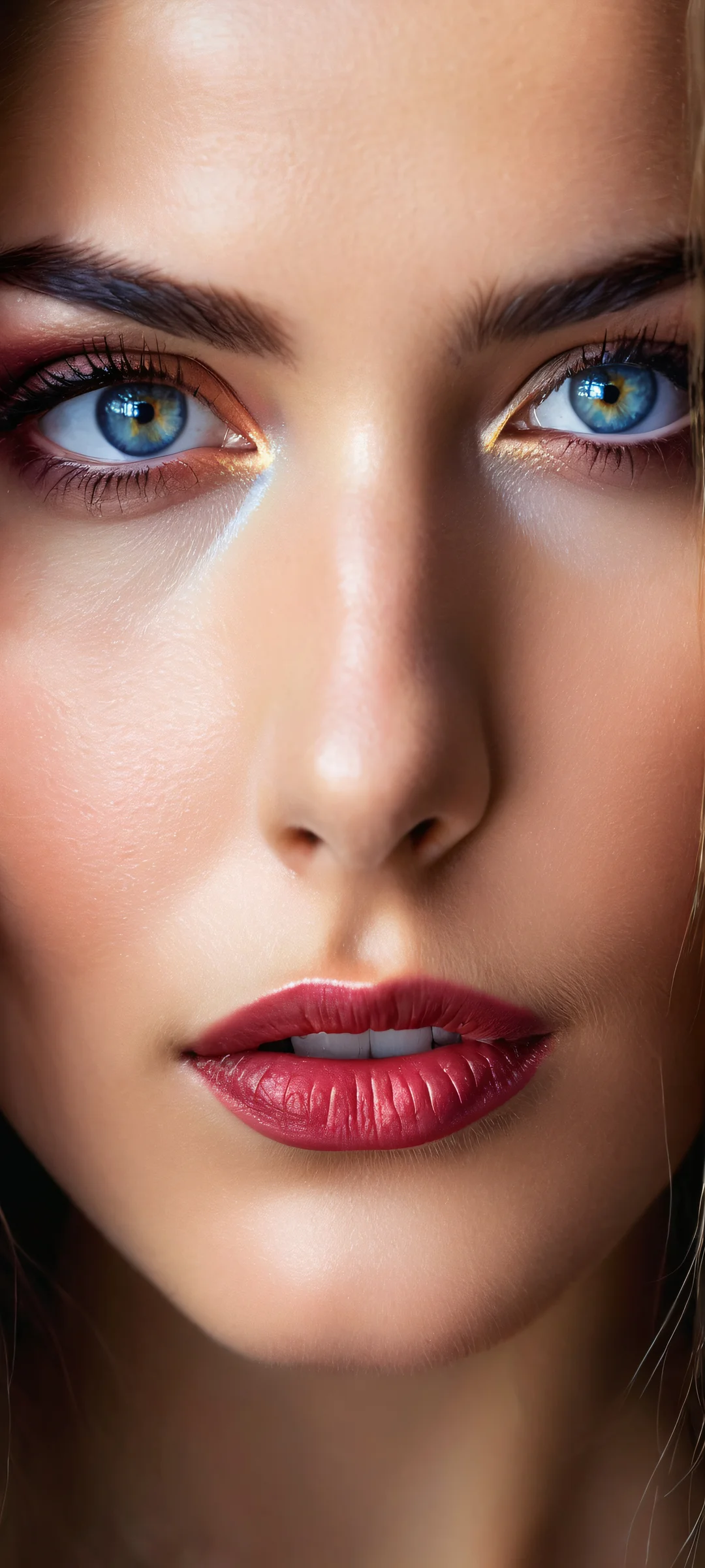 Ethereal Enchantment 2K Phone Wallpaper Stunning portrait of a young woman for iPhone and Android backgrounds, with intricate micro-details and deep dark mode aesthetic.