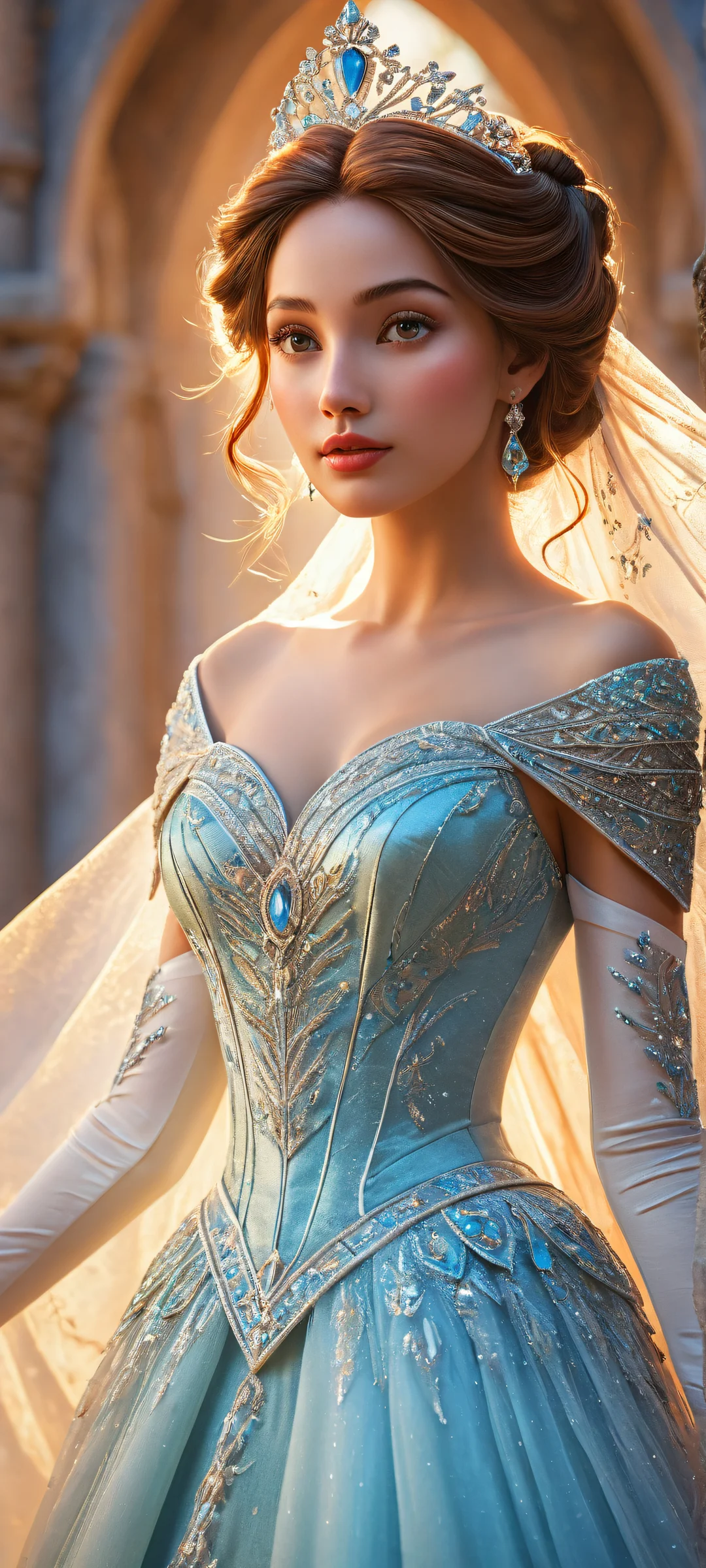 Beautiful Disney princess artwork on iPhone/Android