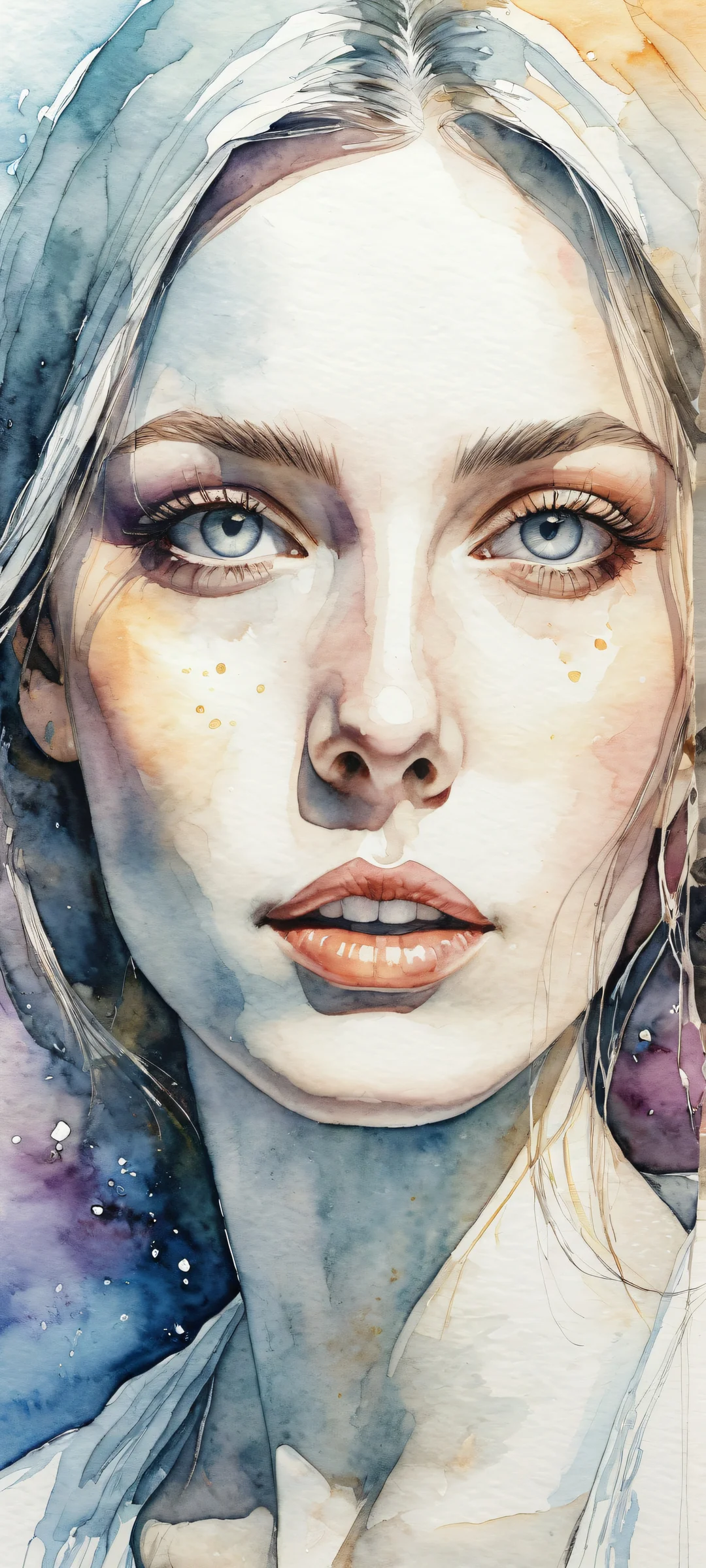 A hauntingly beautiful creature on iPhone/Android, with intricate micro-details and ambient lighting.