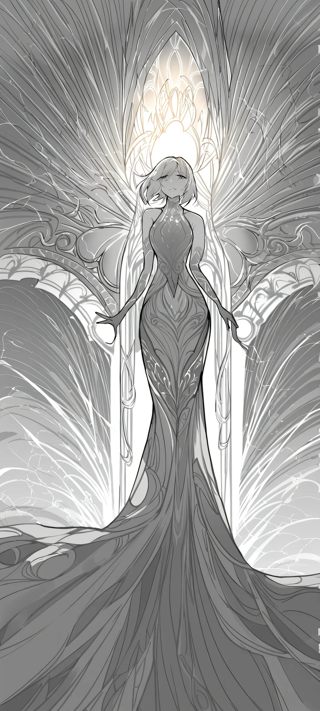 Beautiful anime-inspired artwork of a girl with sidelighting, perfectly optimized for iPhone and Android home screens.