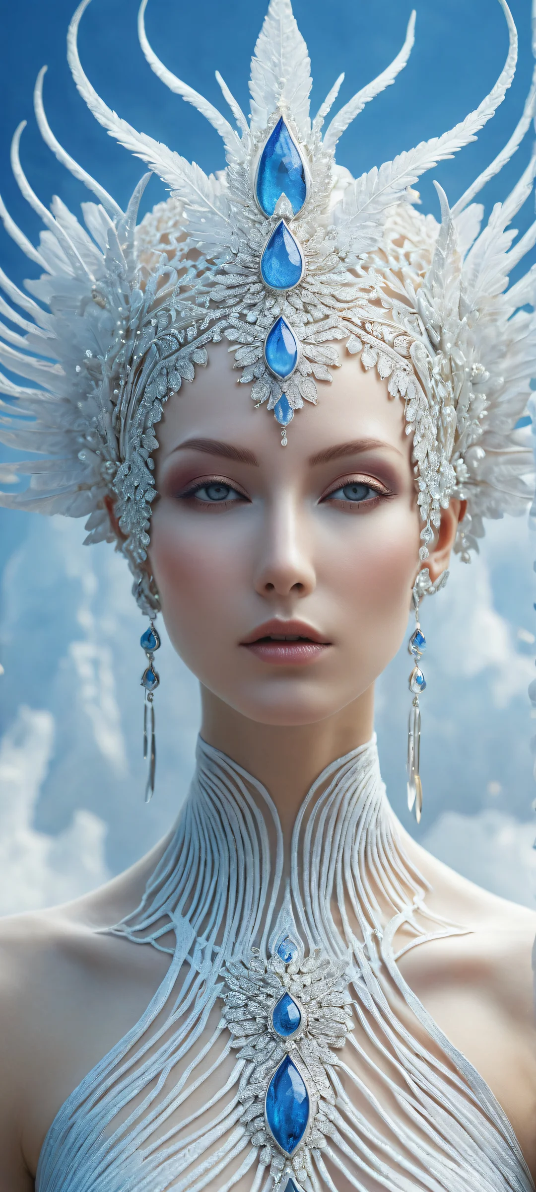 Fondo móvil Encuentro etéreo 2K A majestic lora creature on iPhone/Android wallpaper with stunning visual impact and intricate details.