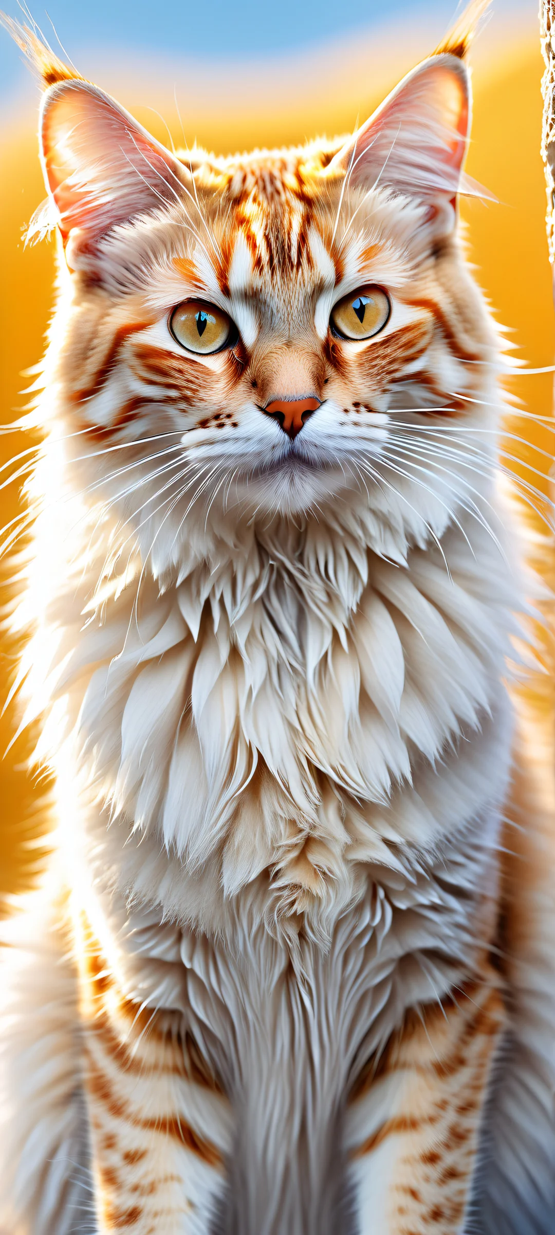 Furry creatures in a void with intricate details, perfectly optimized for iPhone and Android home screens.