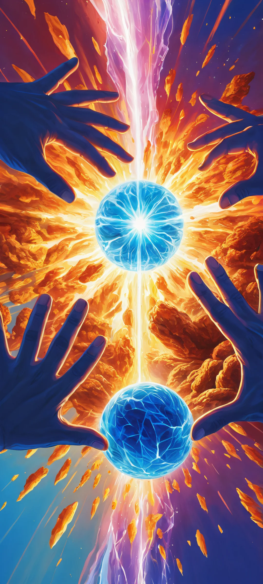 iPhone/Android user's dream wallpaper featuring a stunning kamehameha scene with intricate details, perfectly optimized for your phone's home screen.