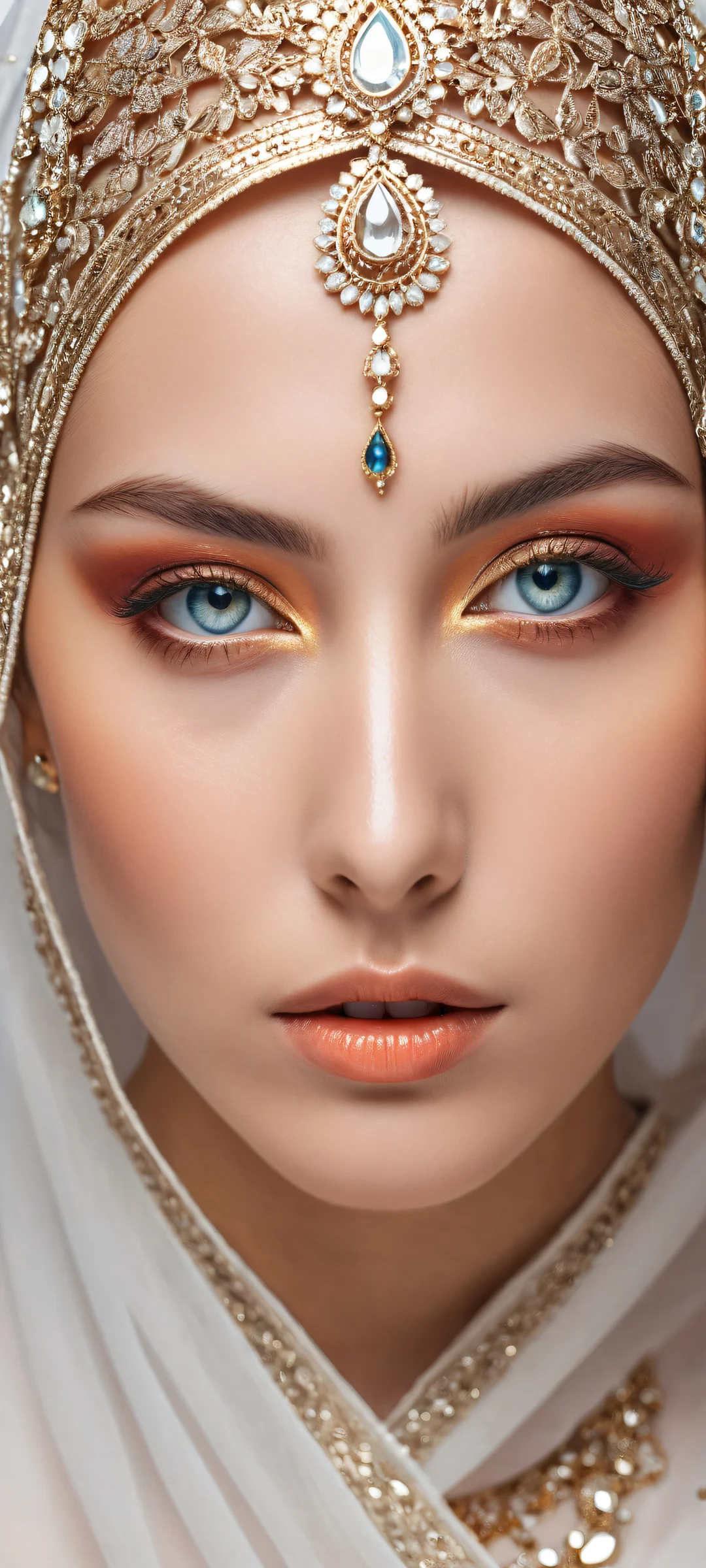 Beautiful eyes artwork for iPhone/Android wallpapers with radiant colors and intricate details