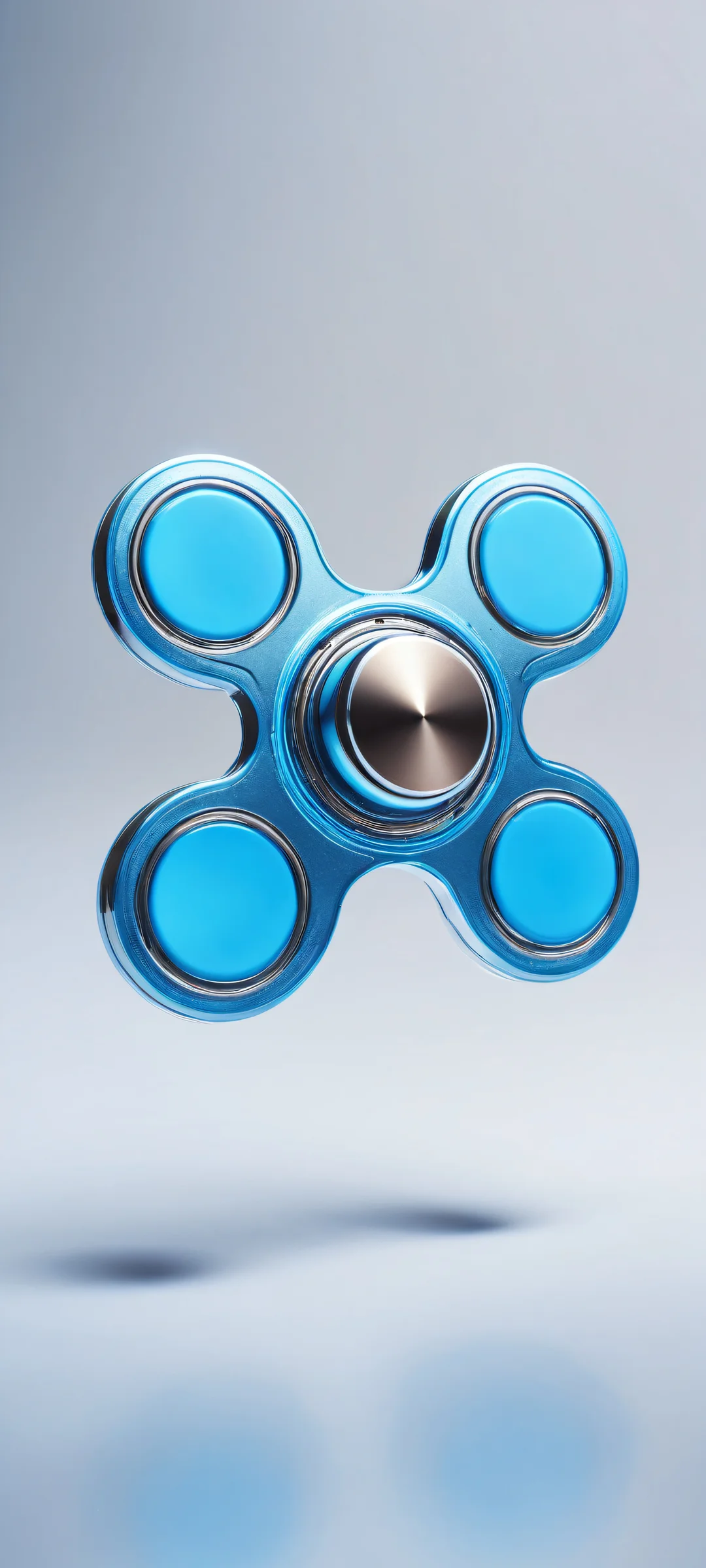 iPhone and Android users will love this stunning digital artwork of a fidget spinner placed in the lower-middle with insane micro-details, against a perfectly clean and empty top half with vast pure void.