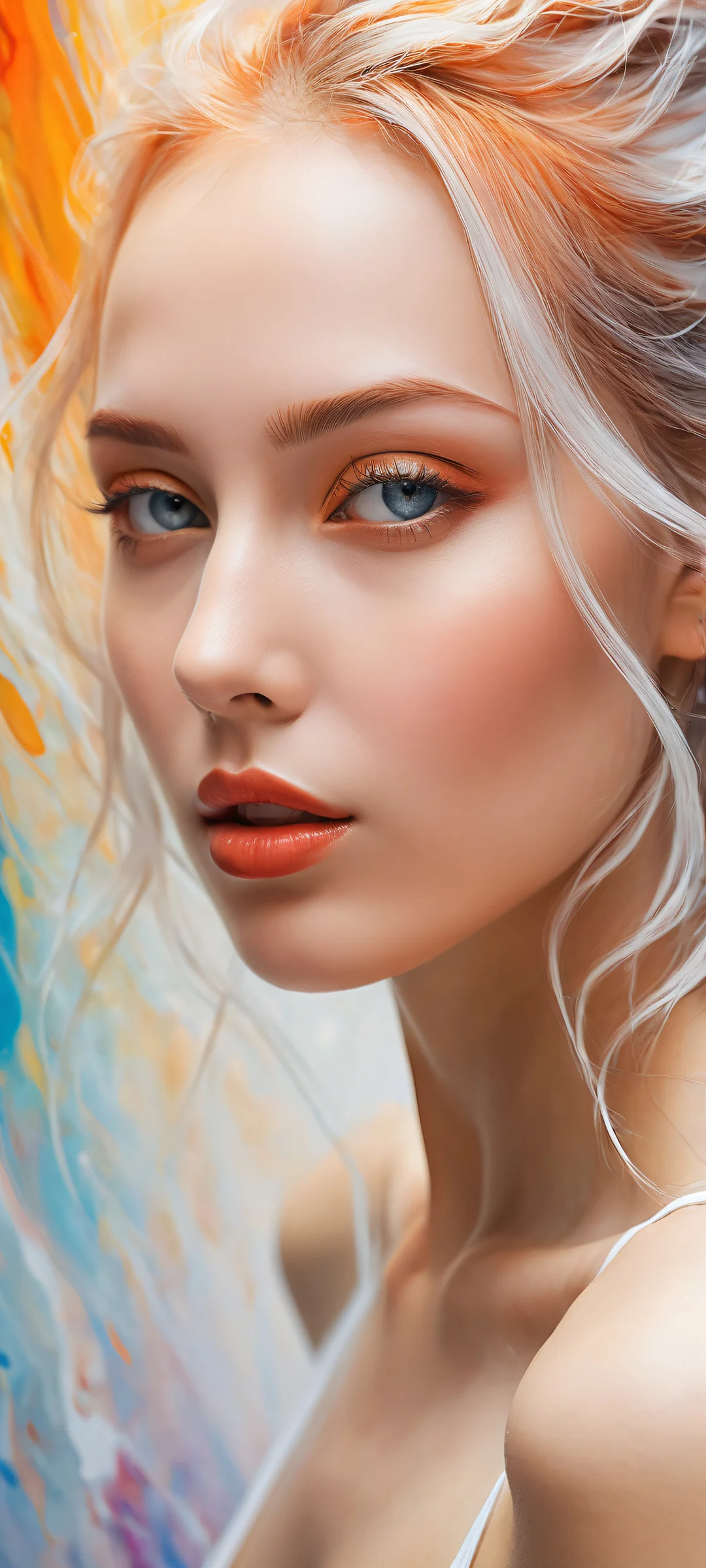 Award-winning digital art featuring figures on a pristine background for iPhone/Android wallpapers.