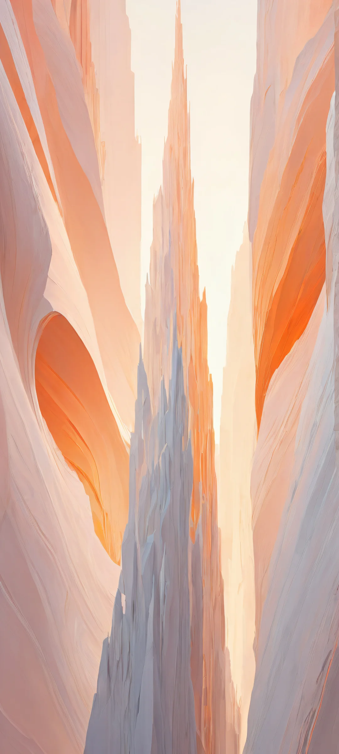 Award-winning digital art featuring figures placed in the lower-middle with intricate micro-details on a pristine empty top half and iPhone/Android-compatible background.