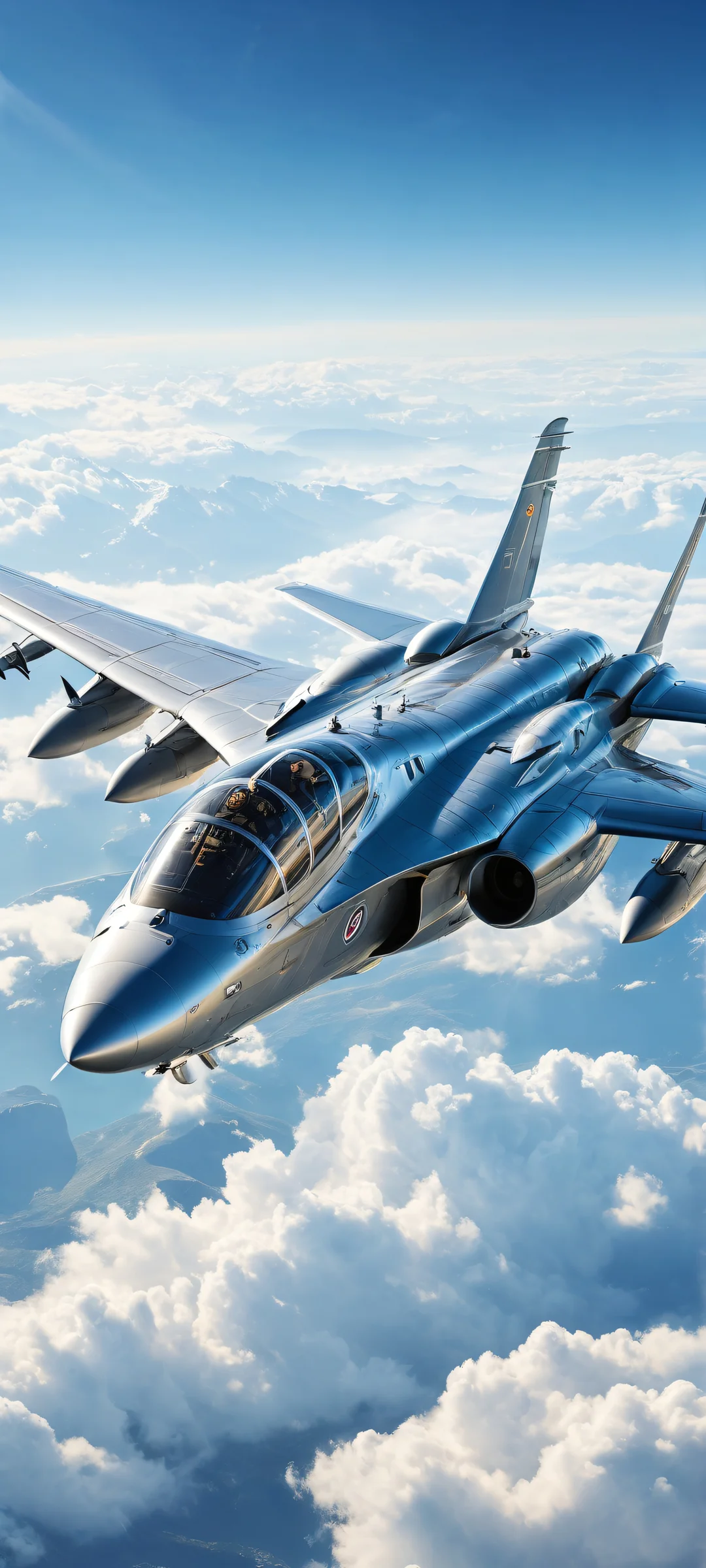 A majestic flying machine suspended in the void, perfectly centered for iPhone/Android home screens, with intricate details and breathtaking depth.