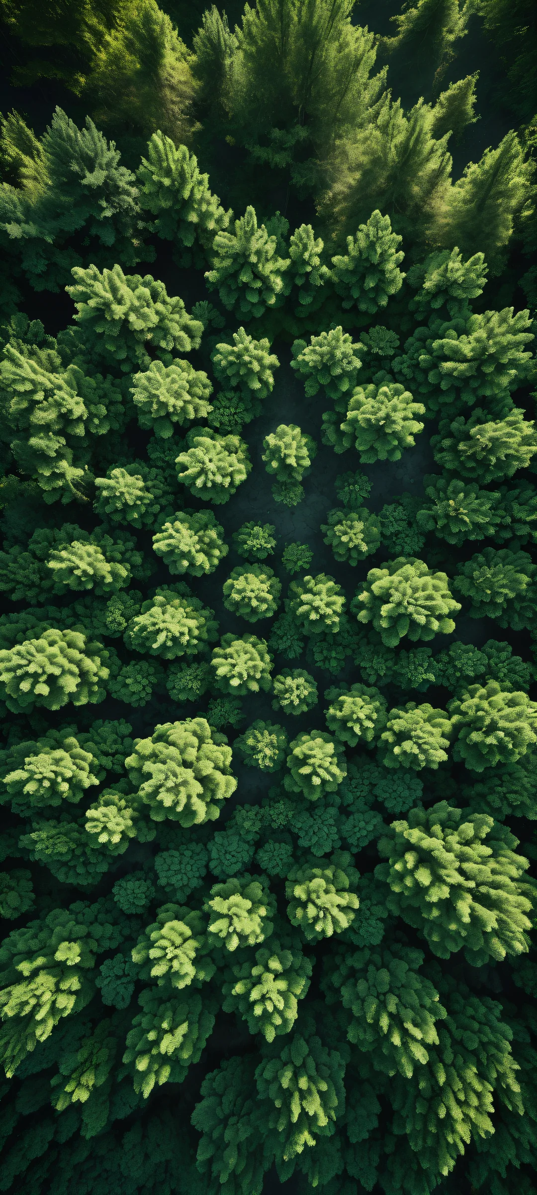 iPhone/Android wallpaper featuring a stunning dense forest landscape with intricate textures and patterns.