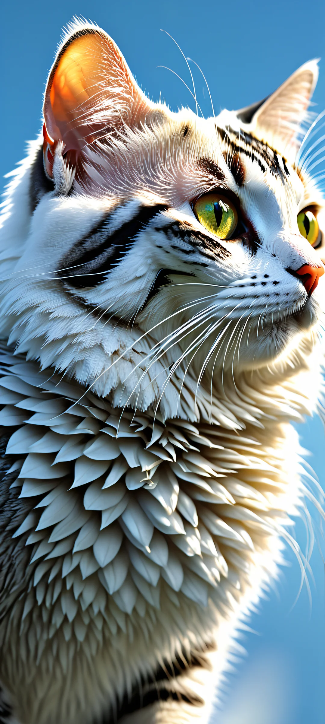 A striking hybrid creature on iPhone and Android screens, with micro-details and stunning visual impact