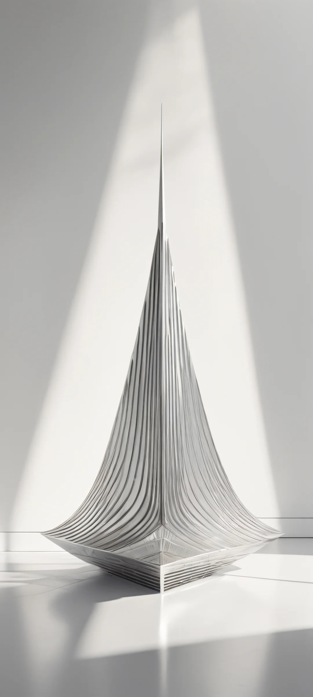 Minimalist geometric shapes on a pure void background for iPhone/Android wallpapers