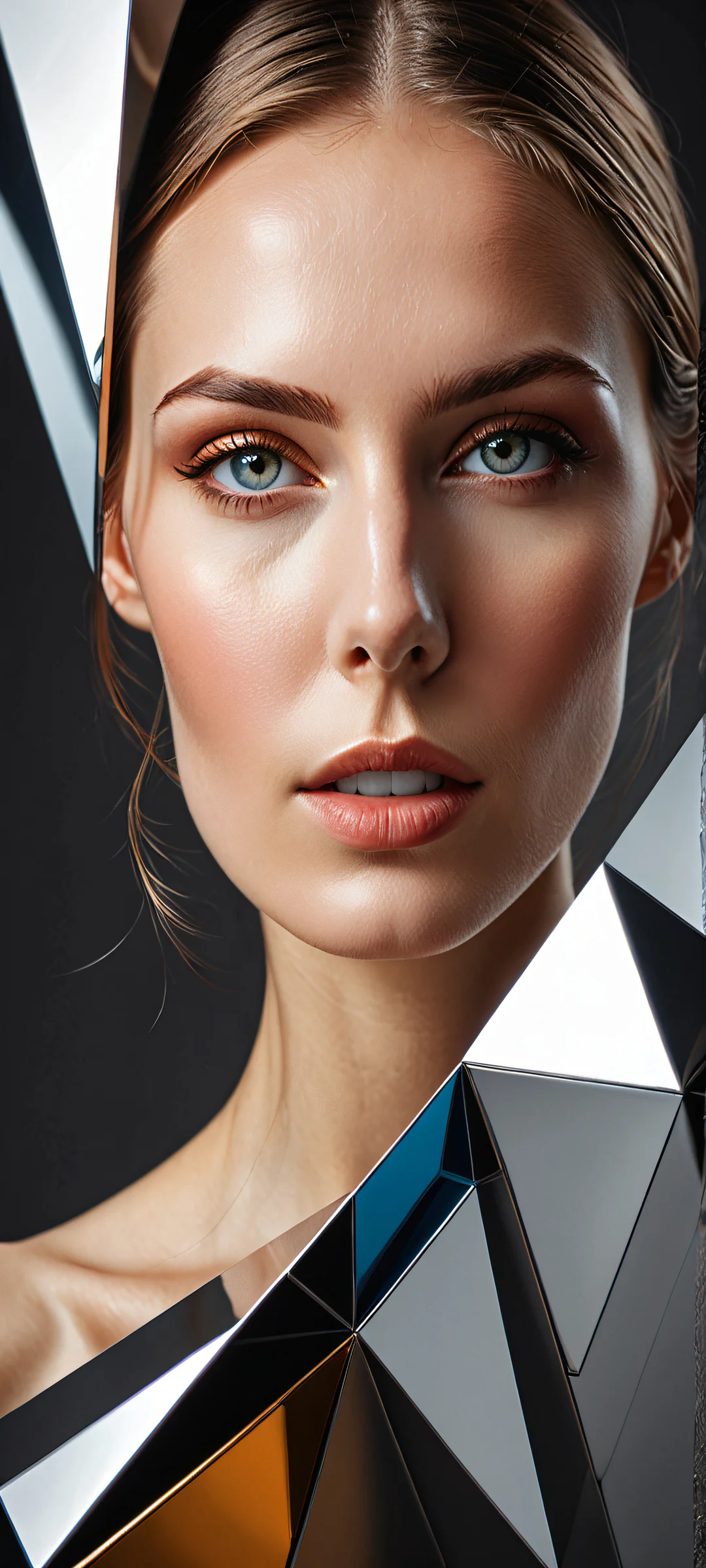 A stunning iPhone/Android portrait wallpaper featuring intricate geometric shapes and ethereal lighting.