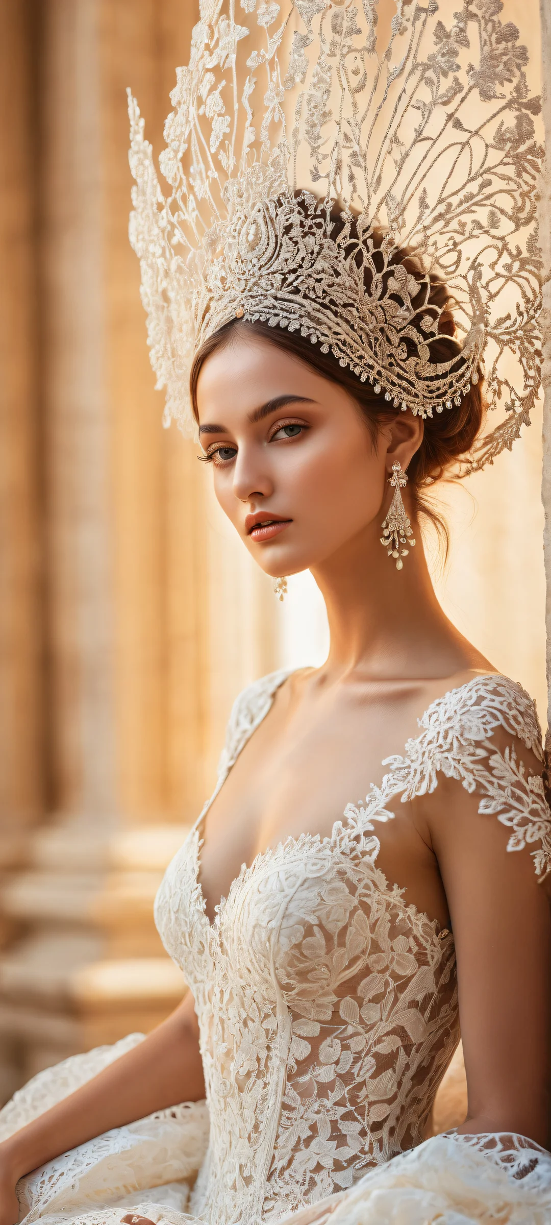 A stunning portrait of a hamburger woman with intricate details on iPhone/Android devices.