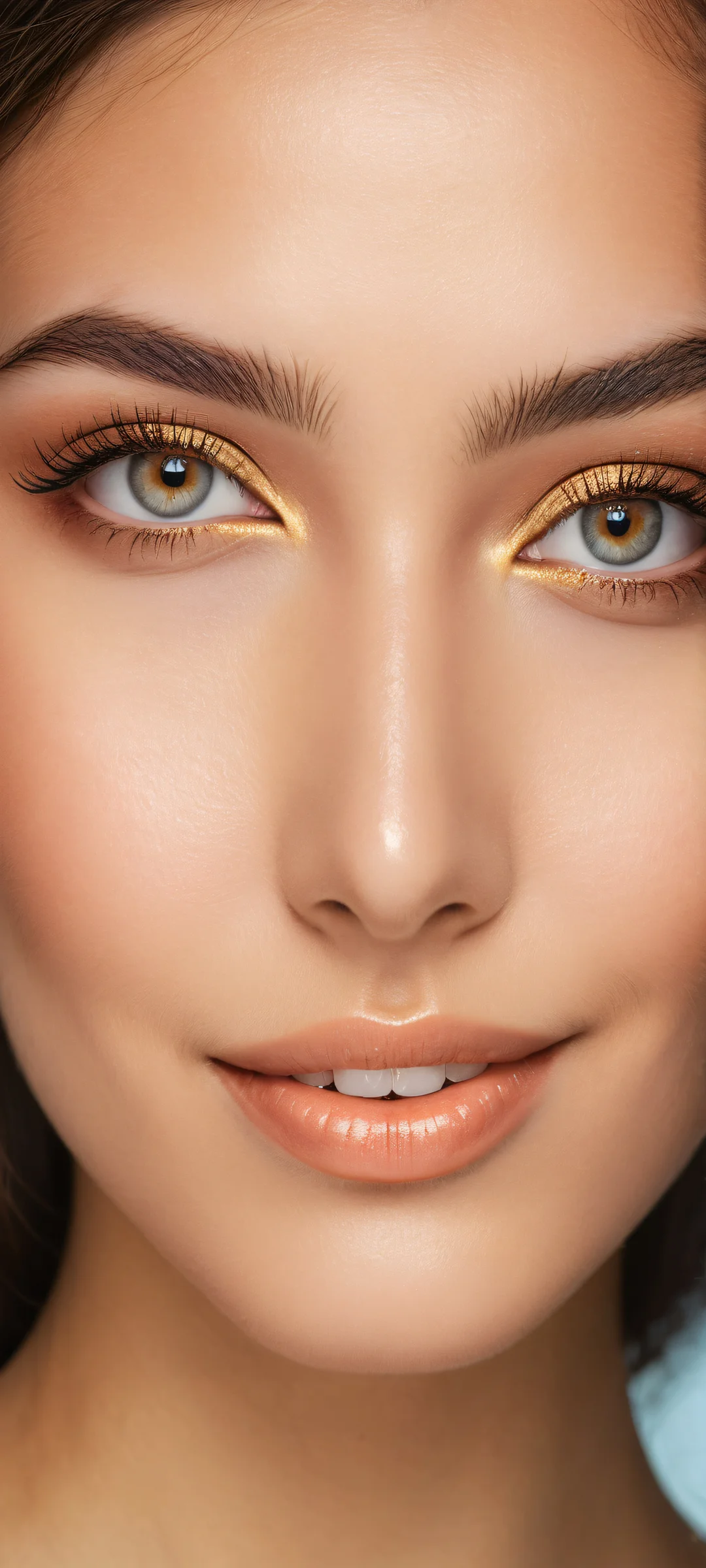 A breathtaking portrait of a stunning girl on an iPhone or Android device with intricate micro-details and serene background.