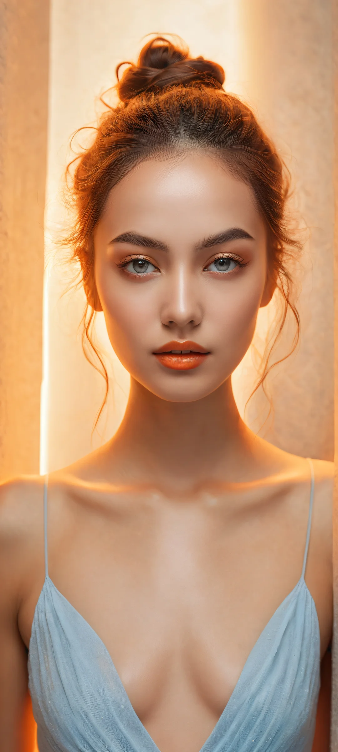 A breathtaking portrait of a stunning girl with intricate linework and ethereal lighting. Perfect for iPhone/Android home screens.