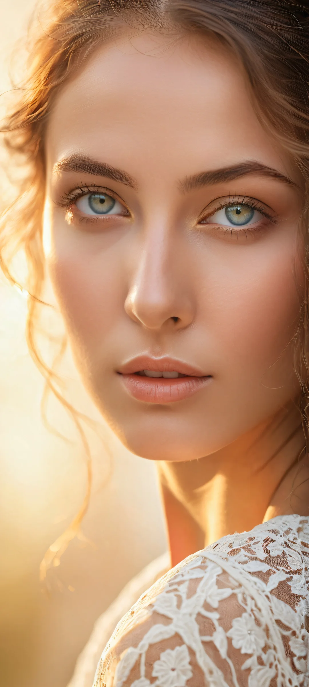 A stunning female figure on a pure void background, perfectly optimized for iPhone and Android home screens.