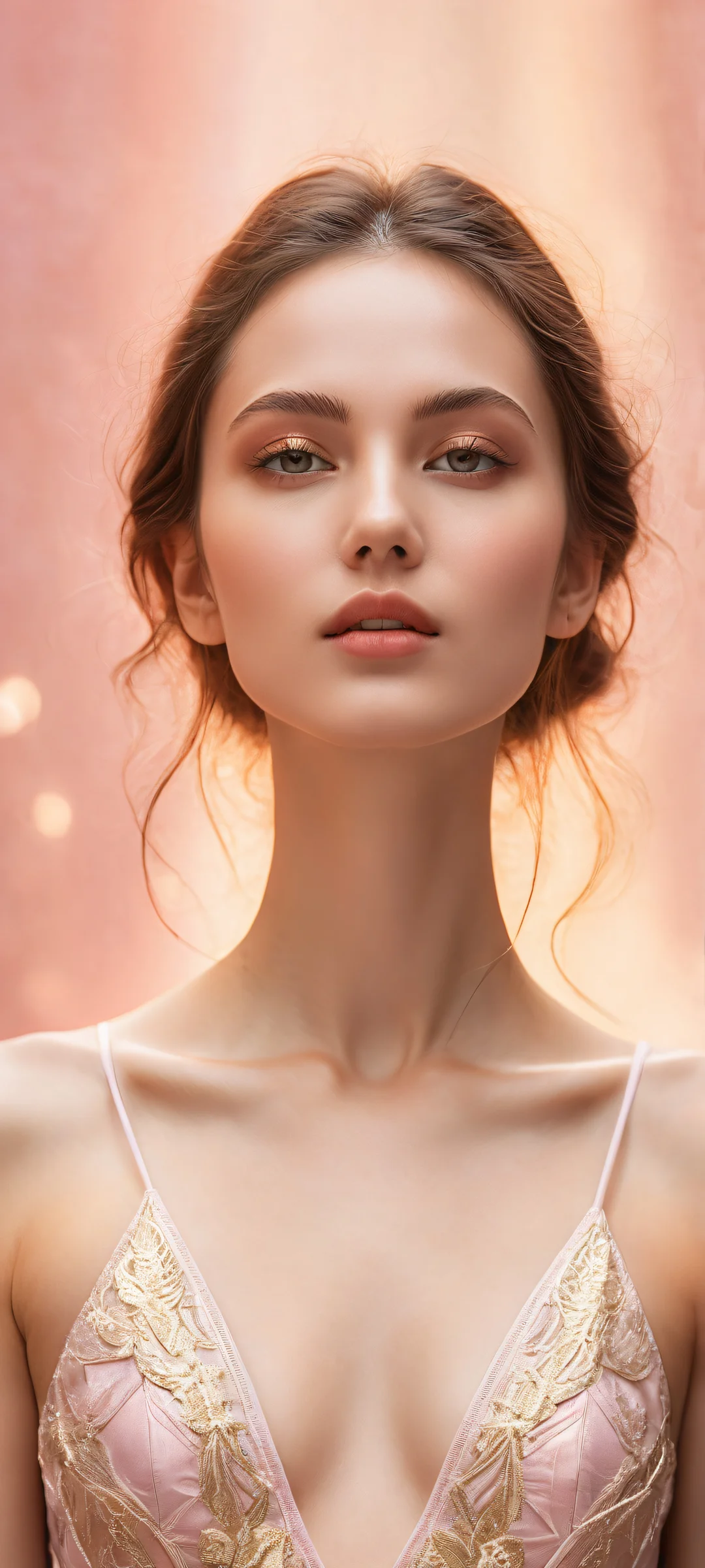 Beautiful female figure on a clean and empty background, perfectly optimized for iPhone/Android home screens.