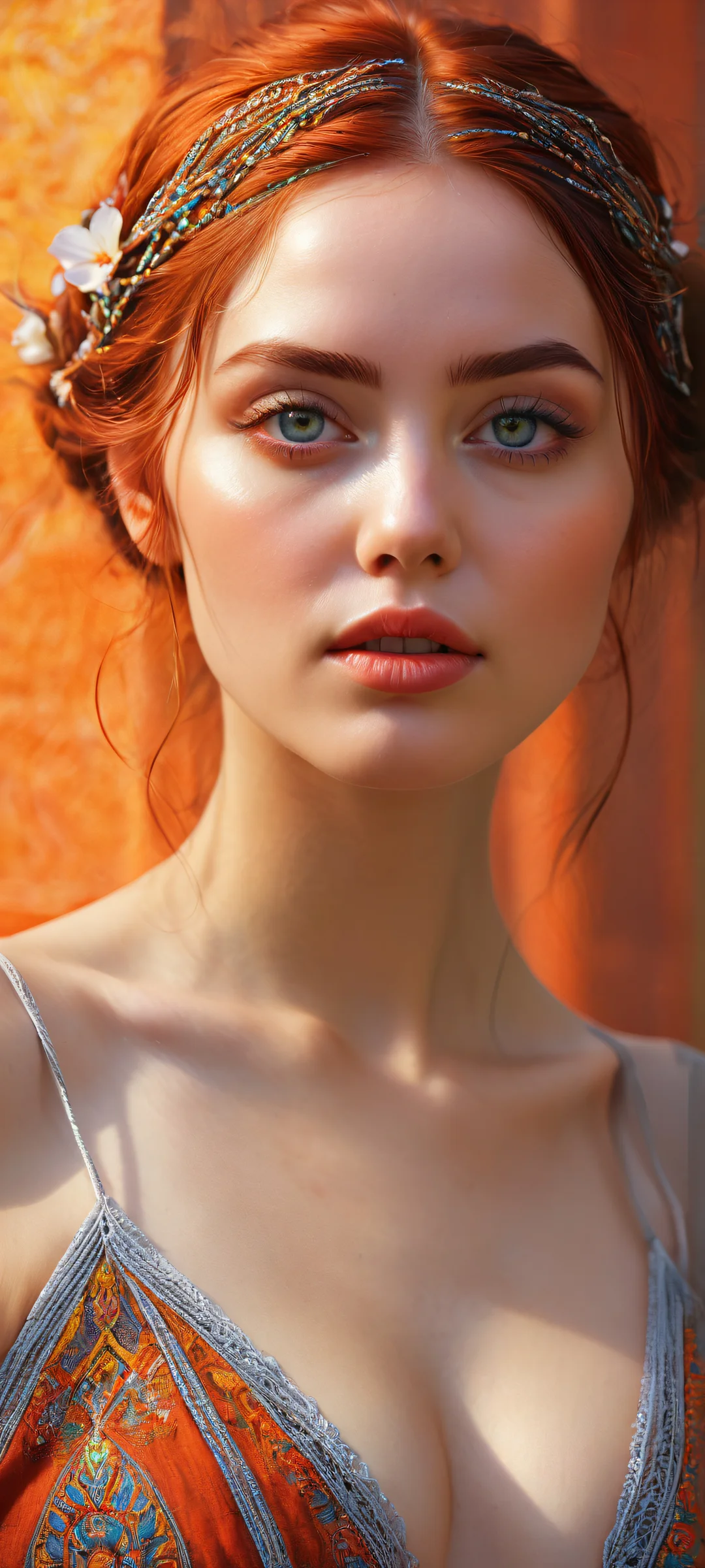 Stunning female figure iPhone/Android wallpaper with intricate details and ethereal lighting