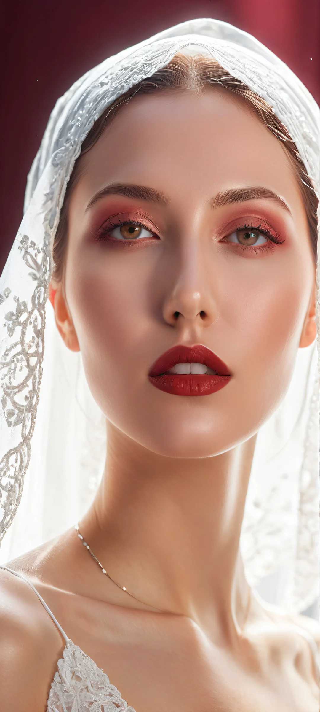 Broken Image Icon artwork on iPhone/Android home screen with deep maroon background and ethereal lighting.