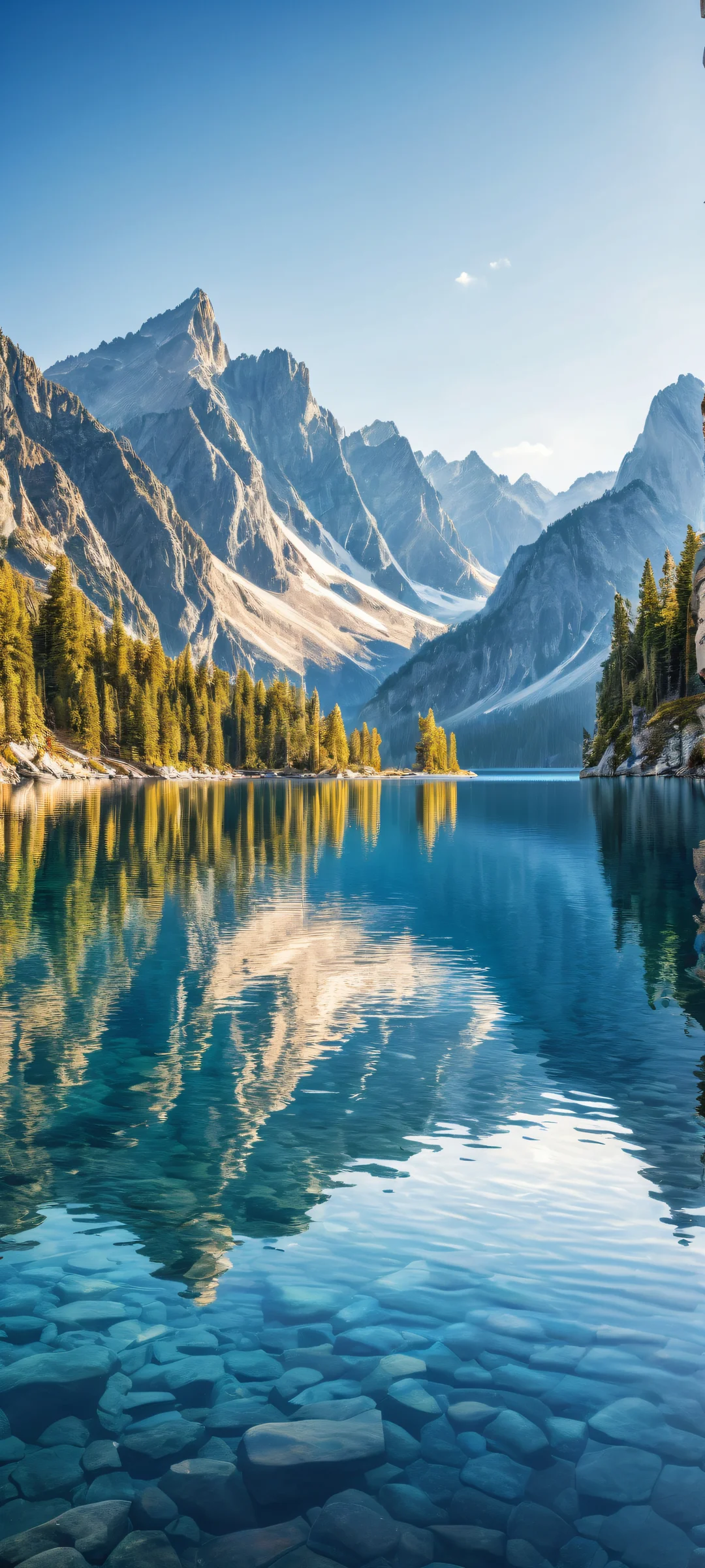 A serene iPhone/Android wallpaper featuring a majestic boat on a tranquil lake, perfectly optimized for mobile devices.