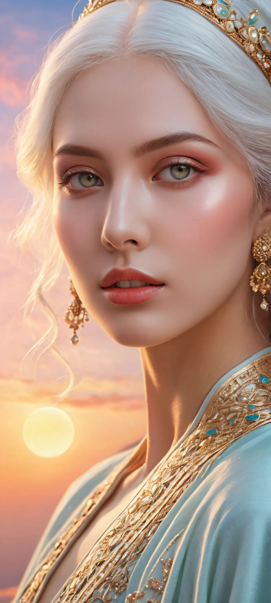 A majestic yalm on a pure void background, perfekt optimiert für iPhone/Android-Startbildschirme.