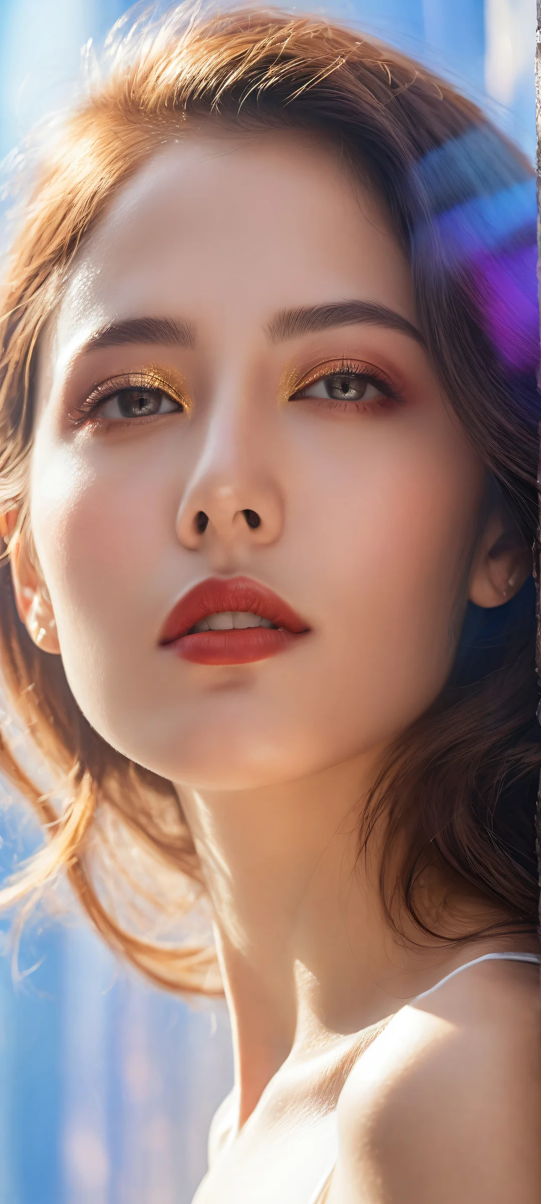 A stunning portrait of Krystal on an iPhone or Android device, with intricate details and depth.