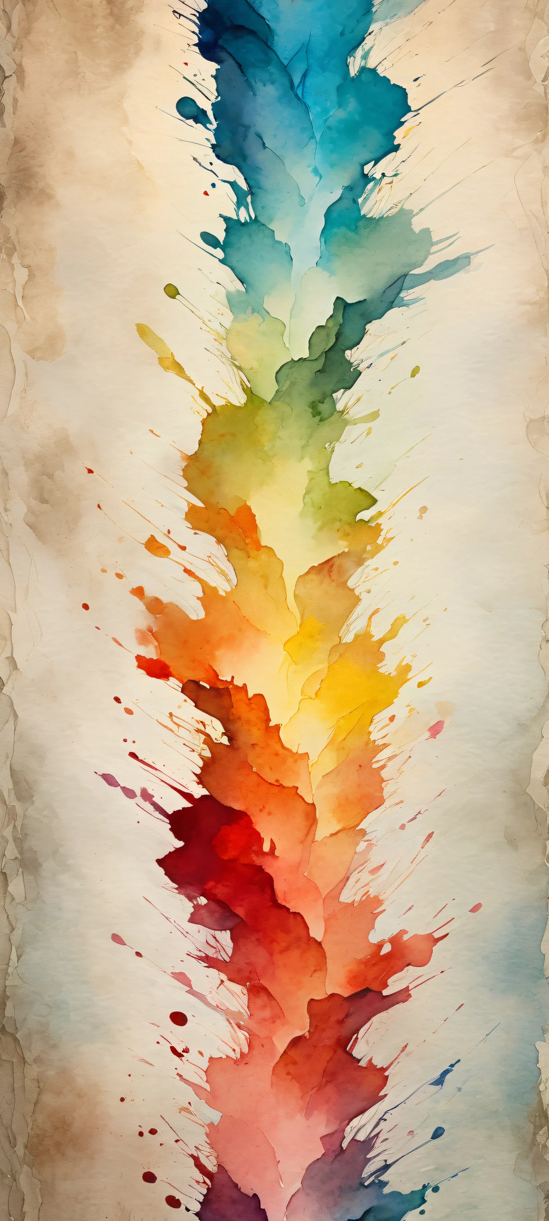 A stunning watercolor-inspired wallpaper featuring soft edges and color bleeding, perfect for iPhone or Android home screens.