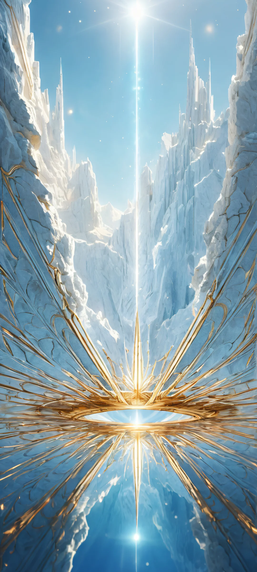 Delicate celestial mechanism on a pure void background, perfectly optimized for iPhone and Android home screens.