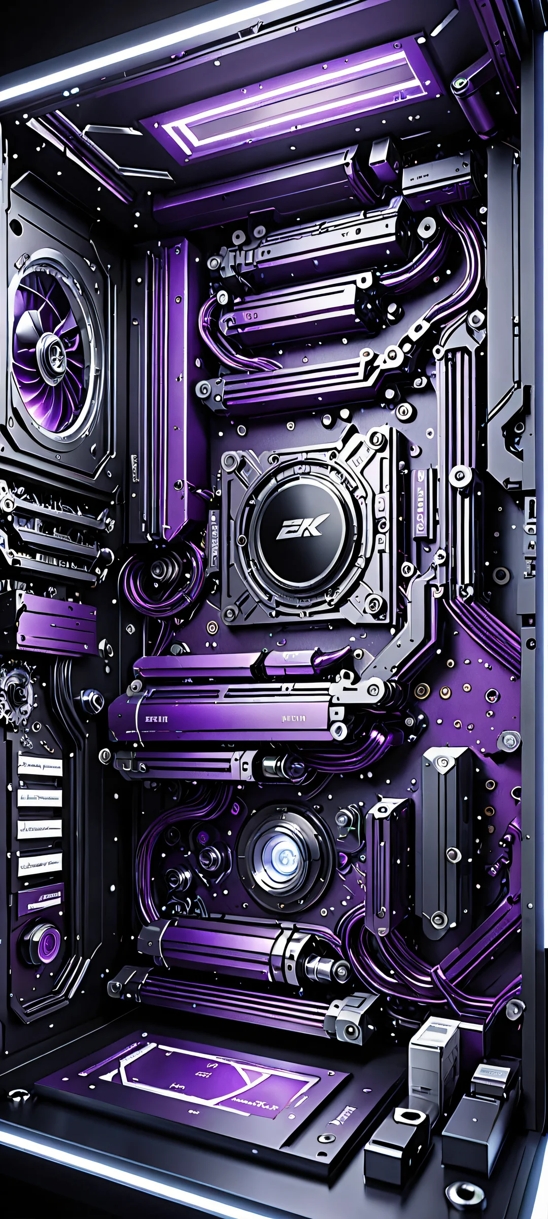 Intricate mechanisms on a pure white background, perfect for iPhone/Android home screens.