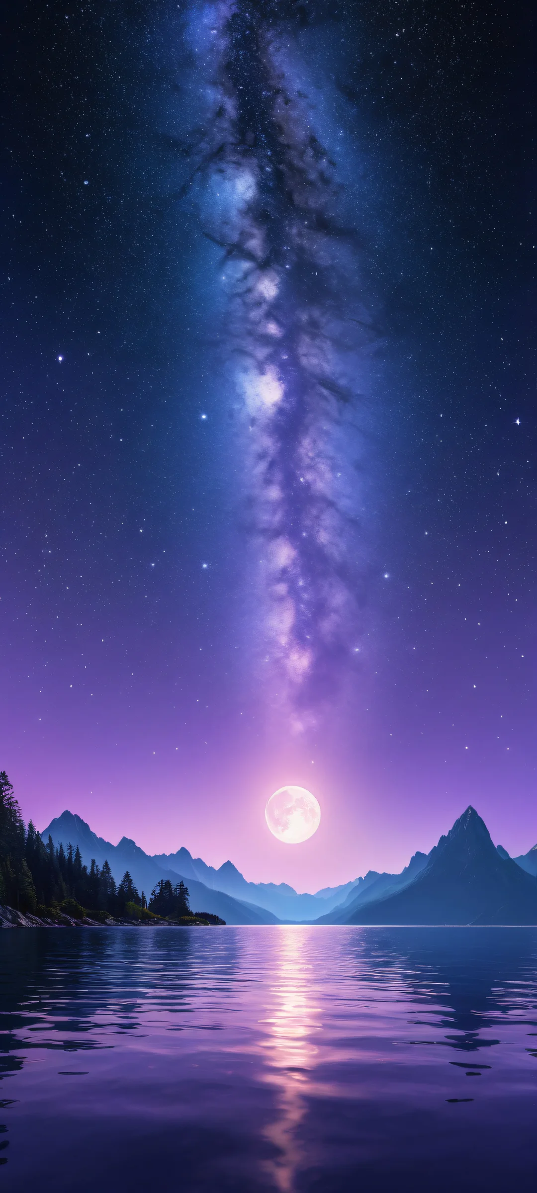 Breathtaking vertical portrait artwork of a world without light, featuring iPhone/Android users.