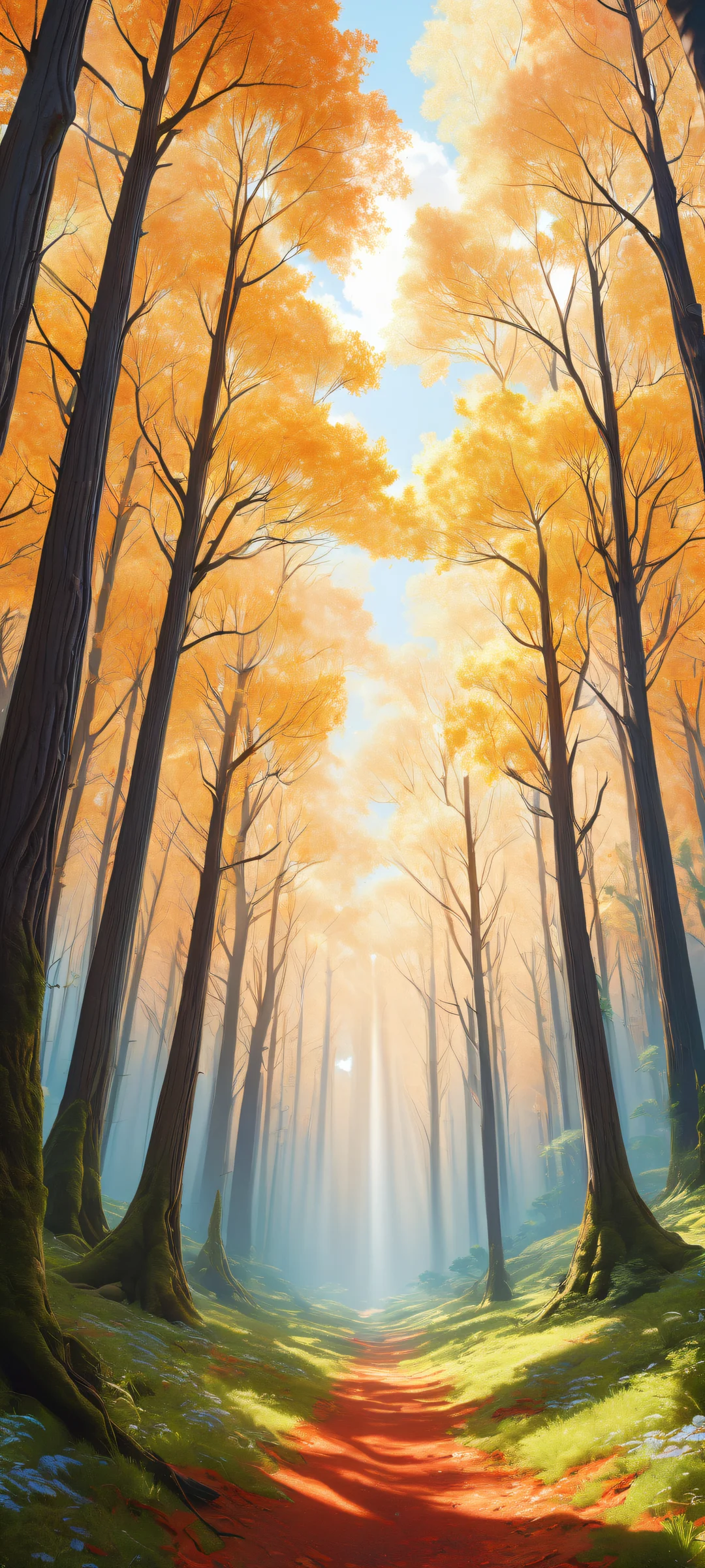 Breathtaking digital art of trees and clouds on iPhone/Android mobile devices. Perfectly optimized for home screens with stunning visual impact and pristine clarity.