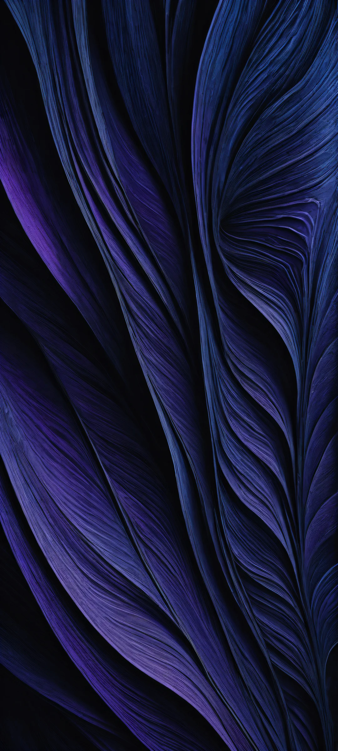 iPhone/Android background featuring abstract shapes and luminescent accents in a sleek dark mode aesthetic.