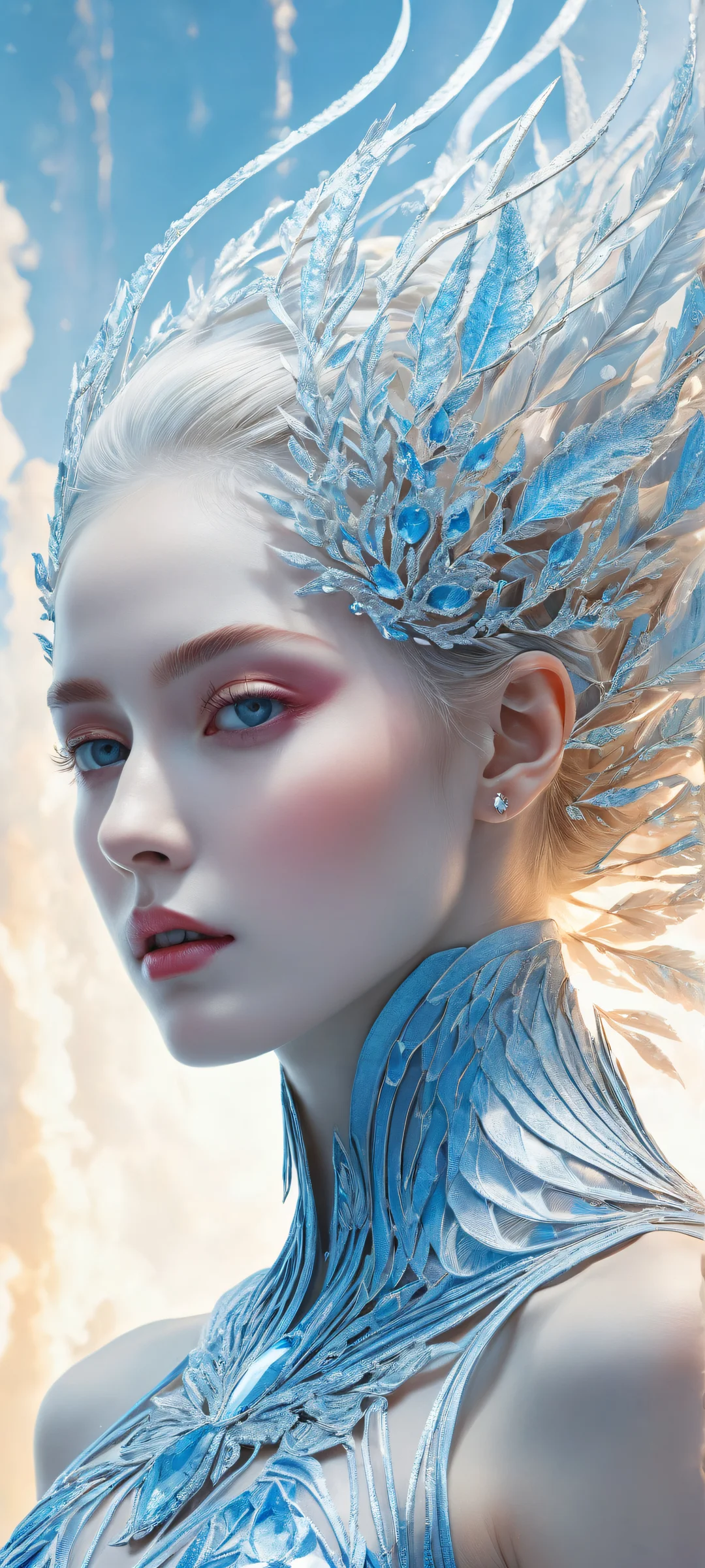 A breathtaking digital art portrait of surreal beauty on iPhone/Android device
