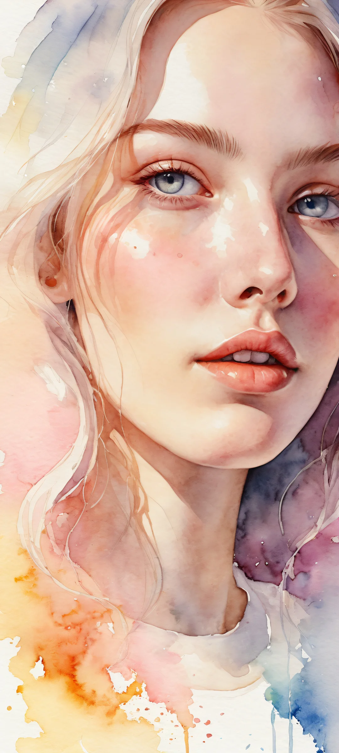 iPhone and Android users will love this breathtaking watercolor painting of an ethereal oasis, featuring intricate micro-details and a hint of traditional media flair.