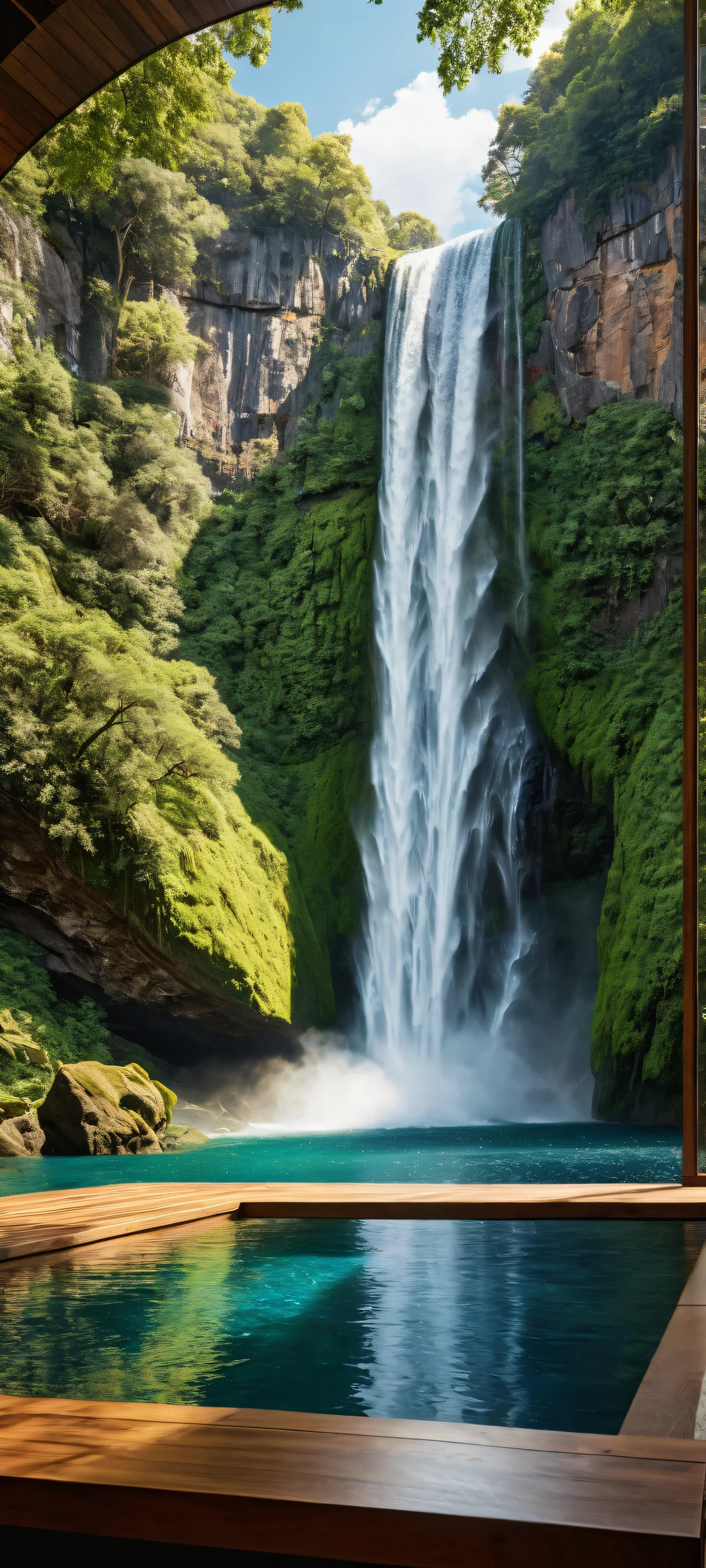 A breathtaking waterfall artwork for your iPhone or Android home screen. Perfectly optimized for iPhone, Samsung Galaxy, and Android devices.