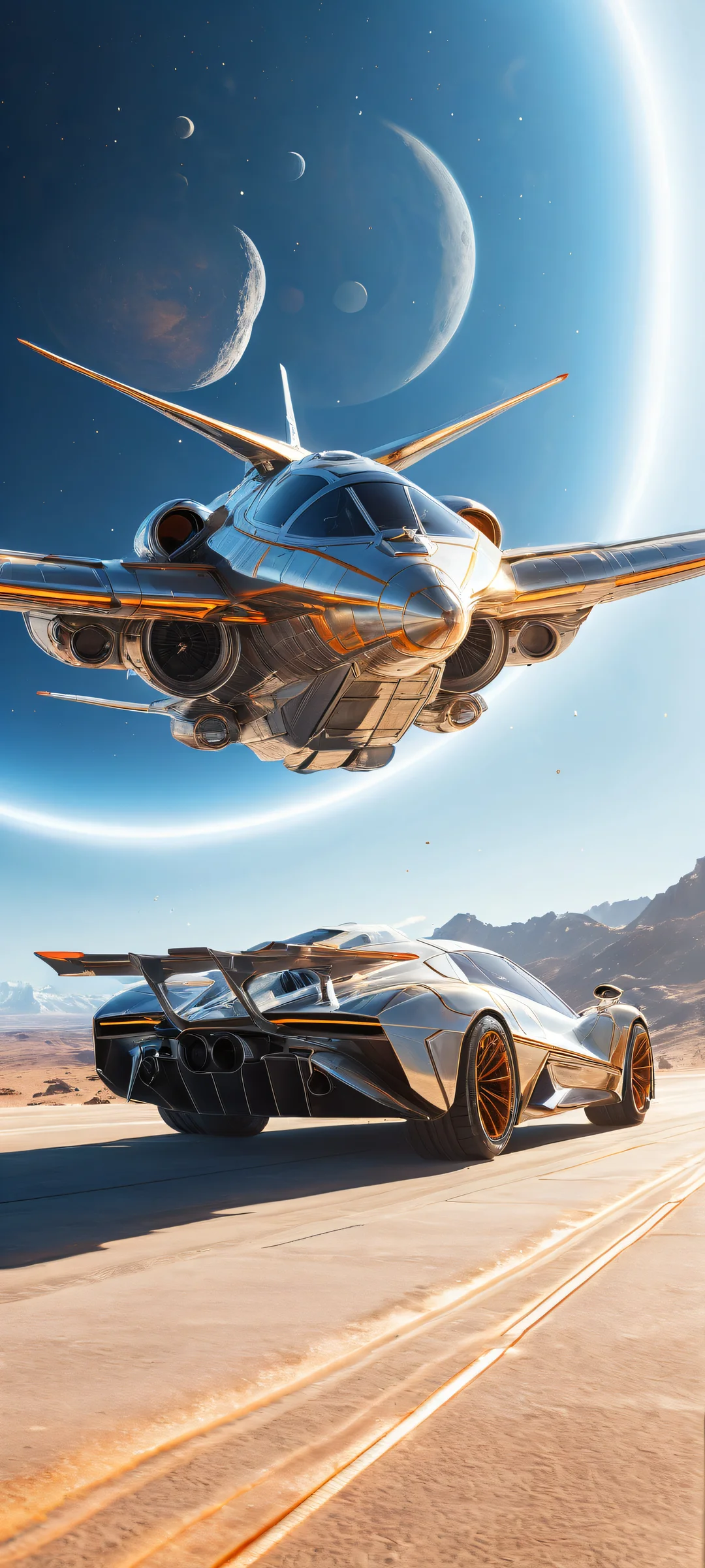 Breathtaking spacecraft artwork with intricate details on iPhone and Android devices.
