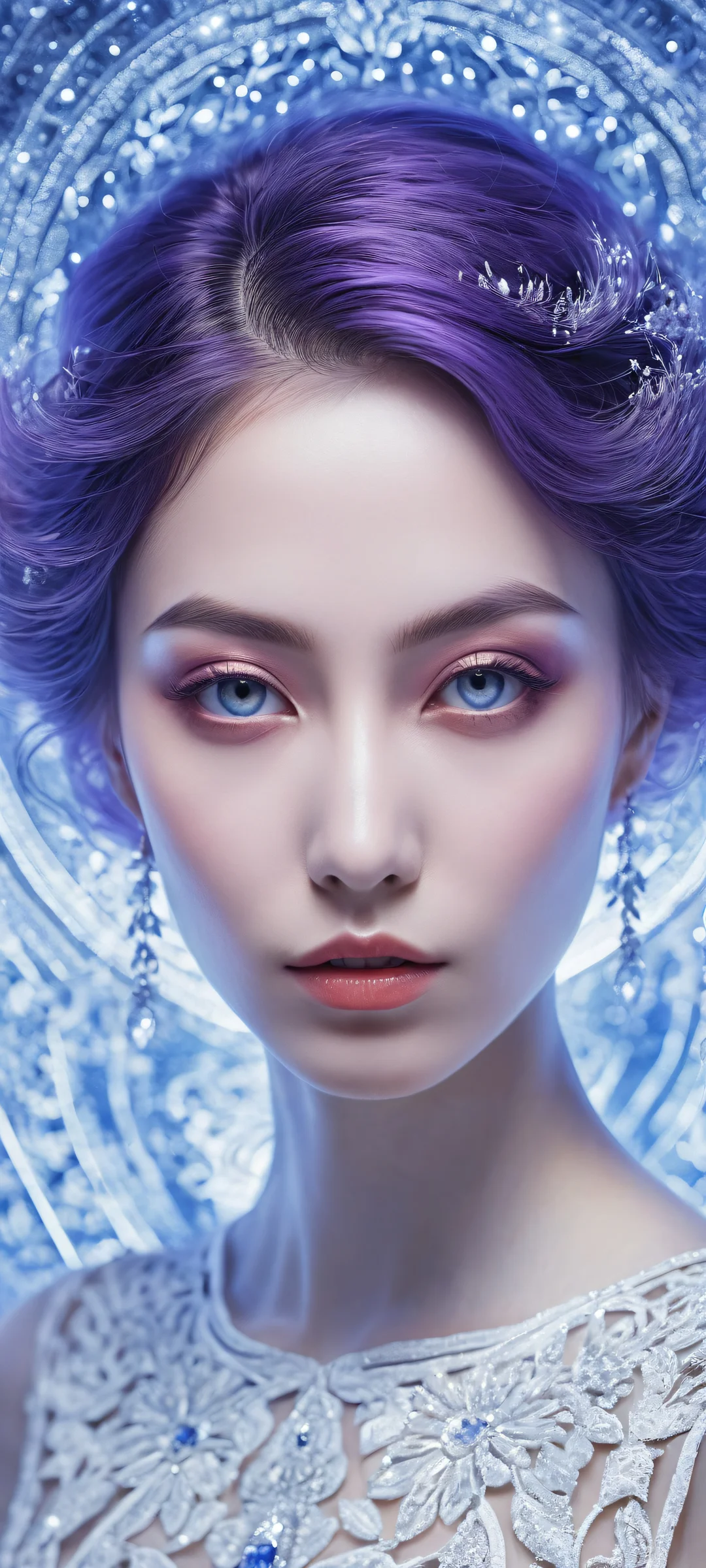 Manmosu Marimos iPhone/Android vertical portrait artwork with intricate micro-details and cosmic expanse