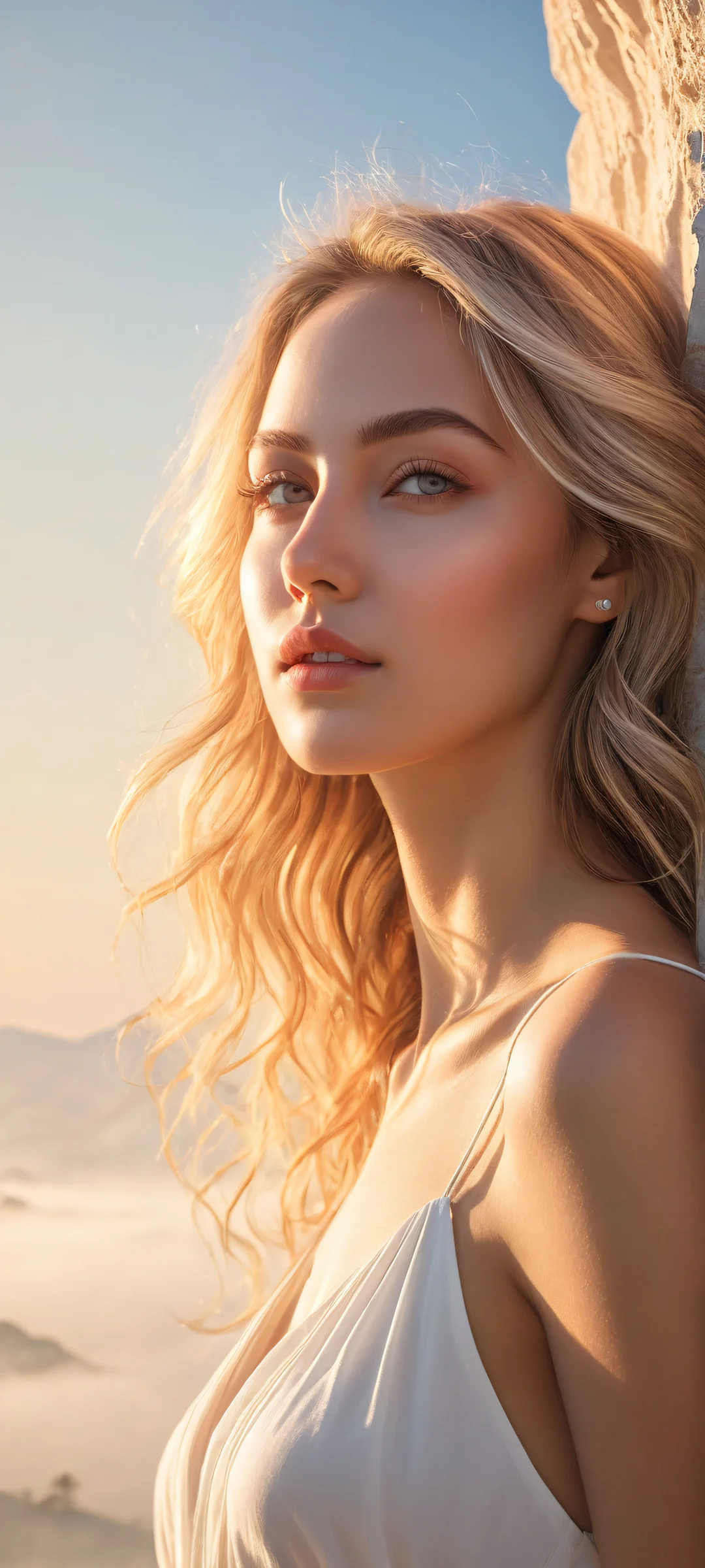 Unreal Shapes emerge from the morning fog on your iPhone/Android, with a perfectly clean top half for seamless UI interaction.