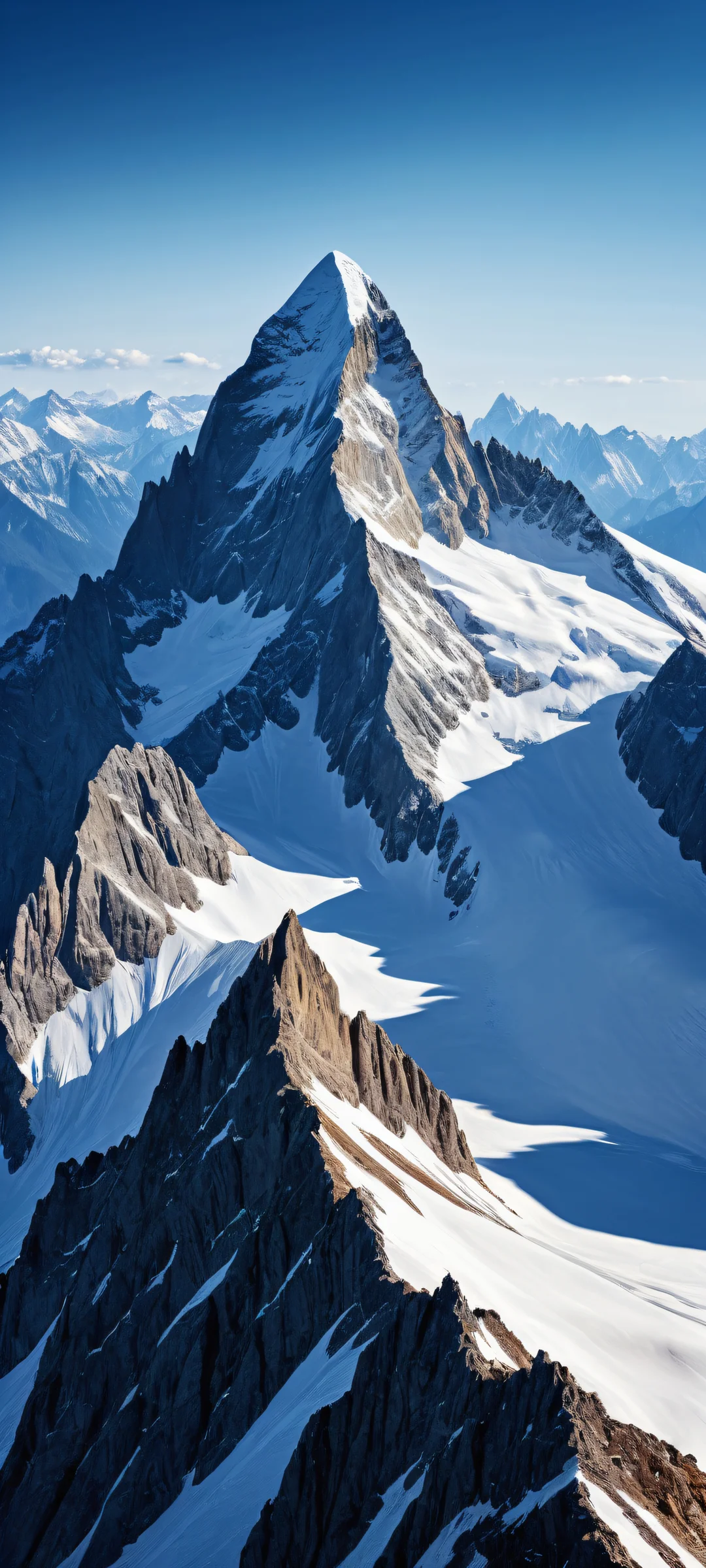 A breathtaking vertical portrait of mountain peaks on iPhone/Android