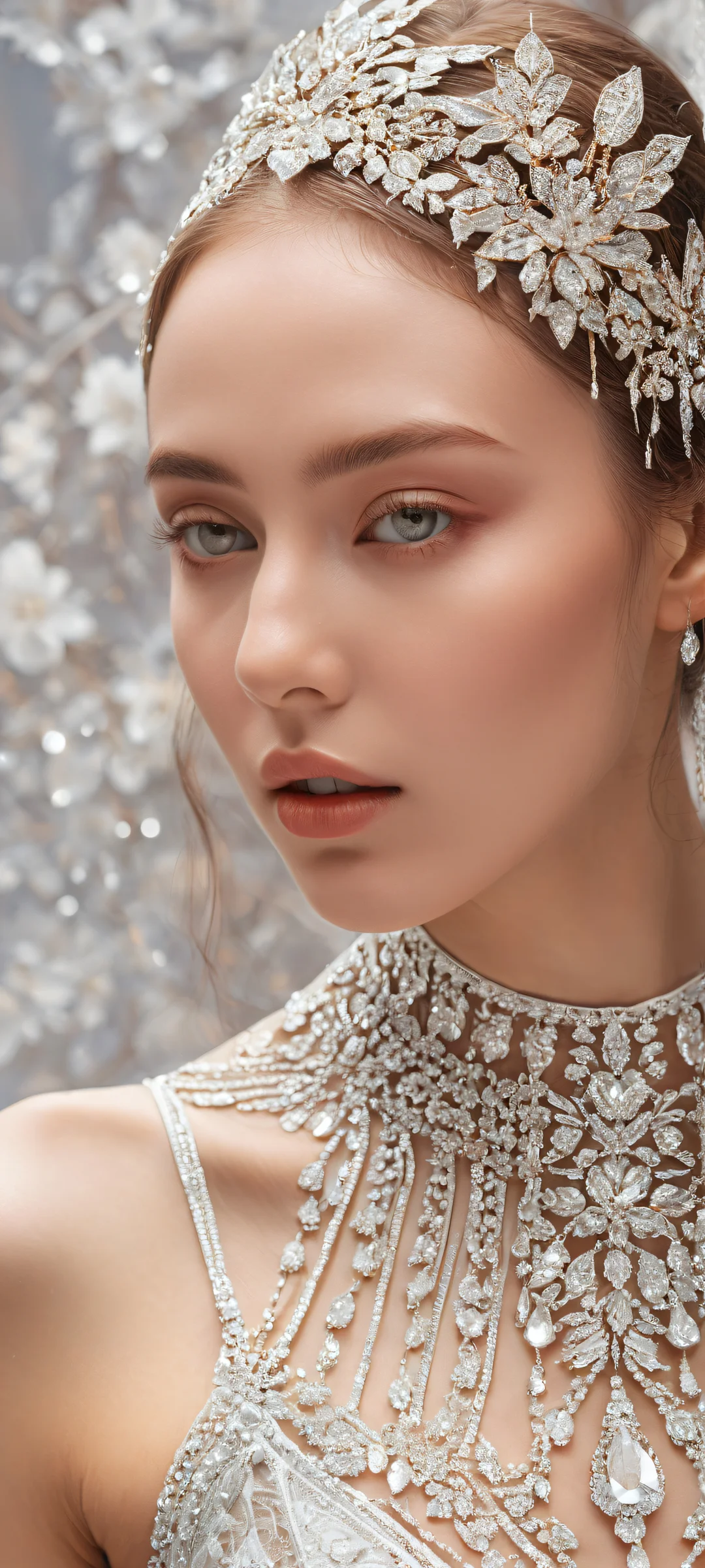 Beautiful iPhone/Android wallpaper featuring a stunning girl with intricate details and ethereal lighting.