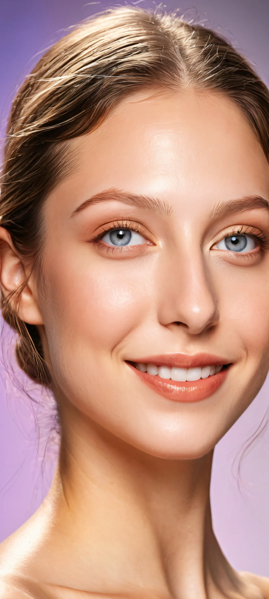 Melissa Benoist portrait on iPhone/Android with stunning details and warm smile.