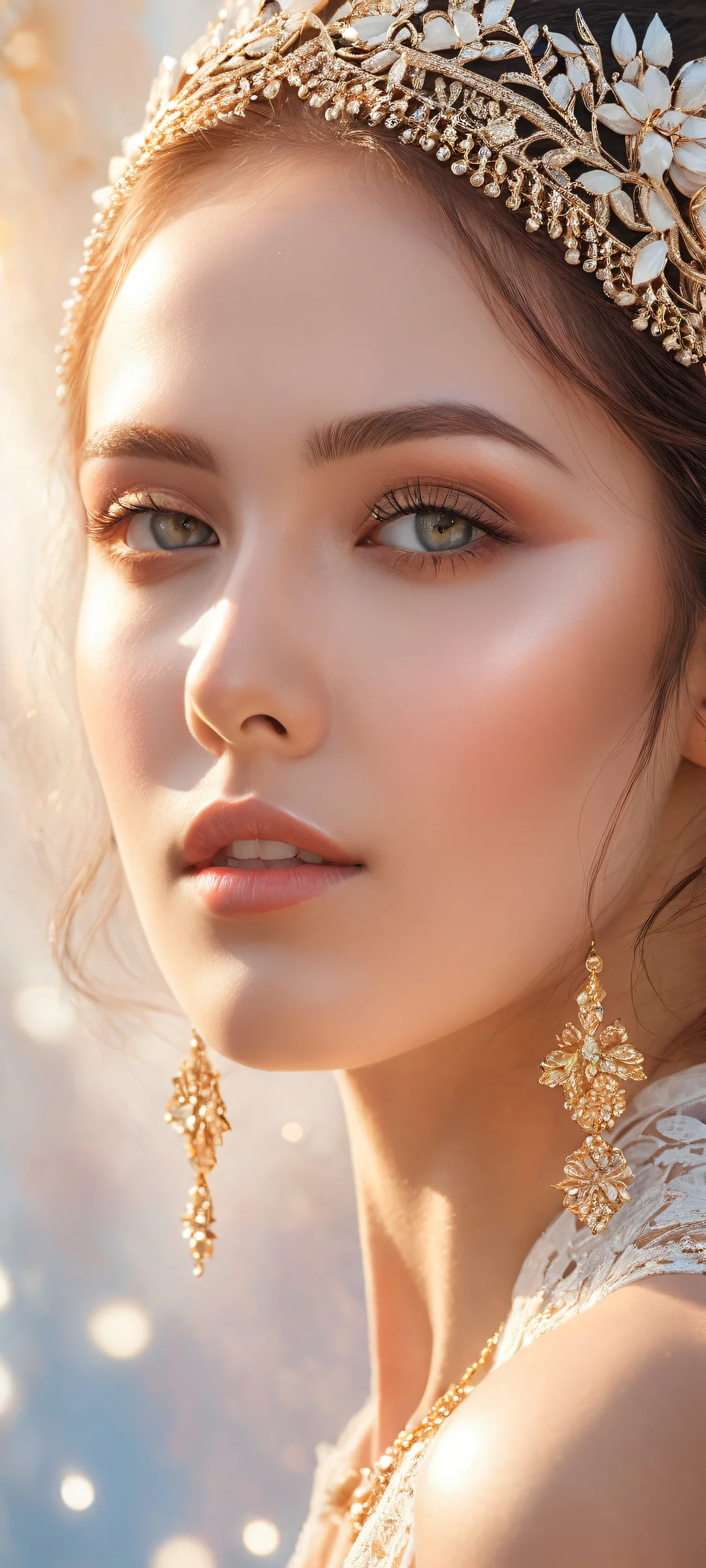 Breathtaking portrait artwork on iPhone/Android with radiant colors and intricate details.