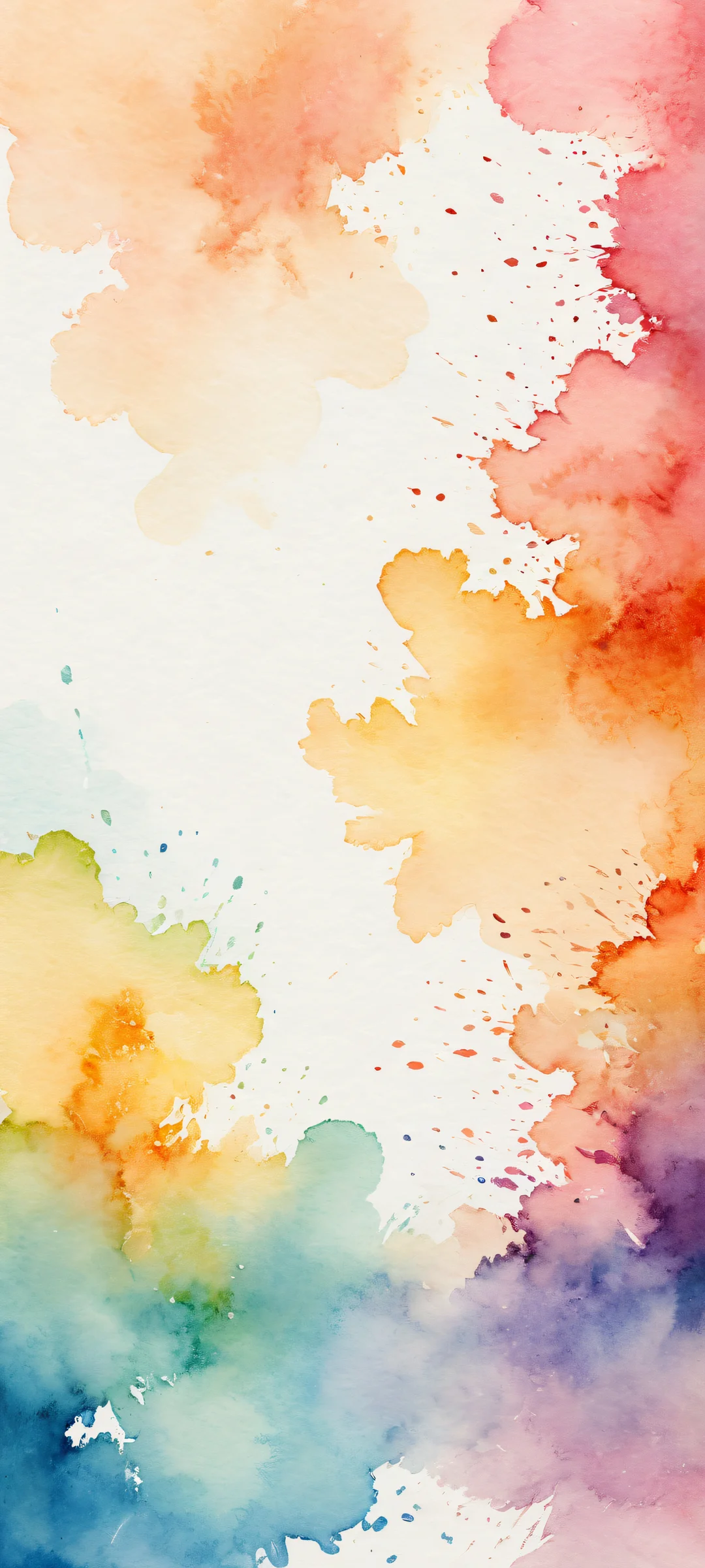 Stunning iPhone/Android wallpaper featuring a breathtaking watercolor portrait with intricate details, set against a vast pure void and textured paper background.
