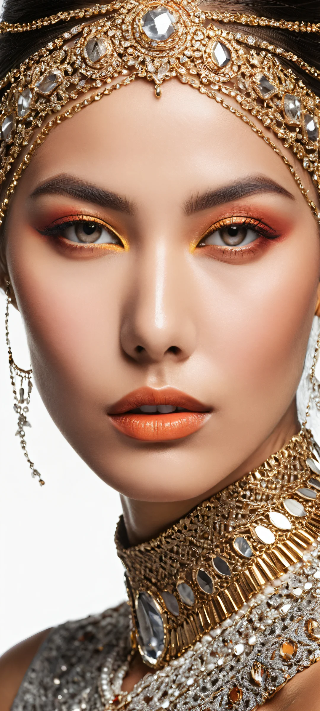 iPhone and Android users will be mesmerized by this stunning digital art featuring diverse faces with unique patterns, accessories, and attire, perfectly optimized for your home screen.