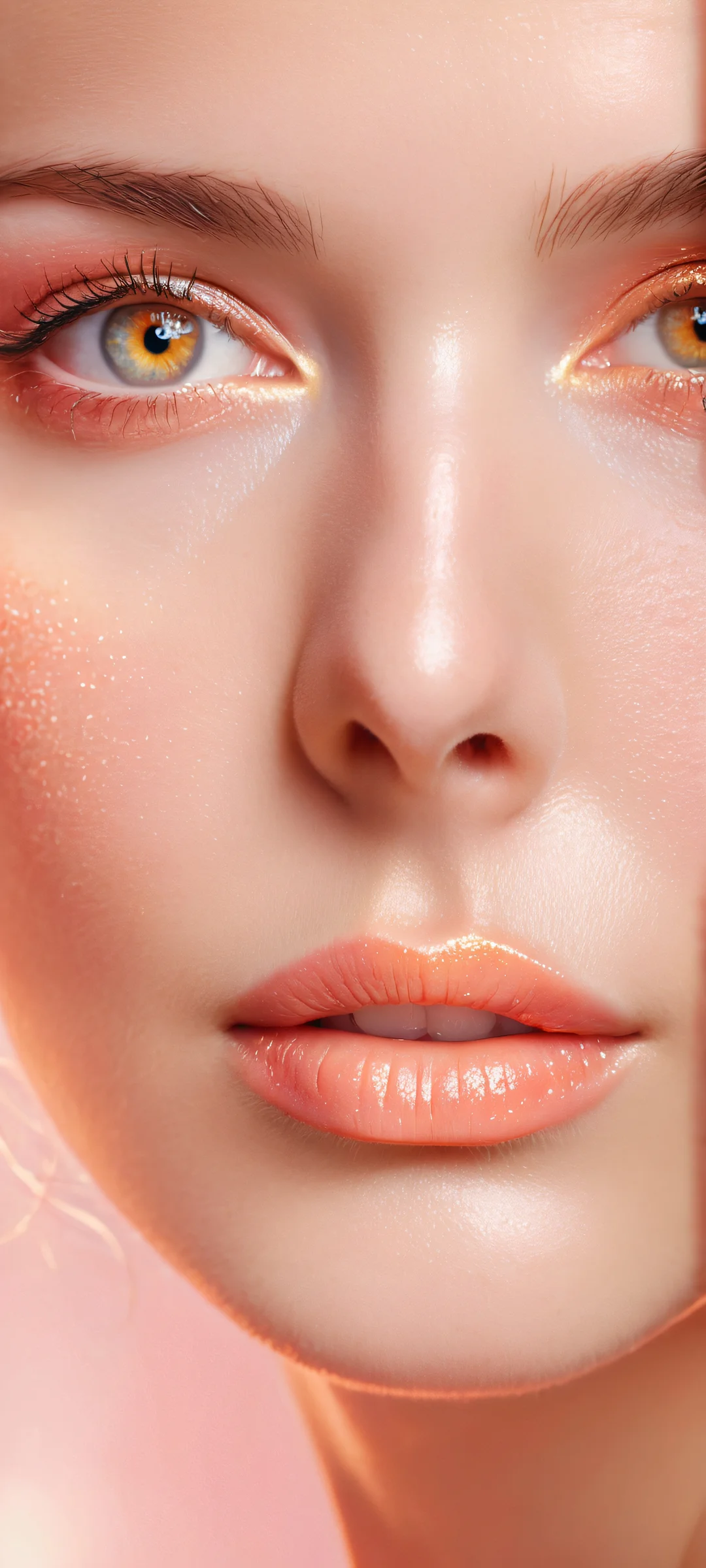 A breathtaking portrait of a beautiful face on iPhone or Android devices, with insane micro-details and extreme depth of field.